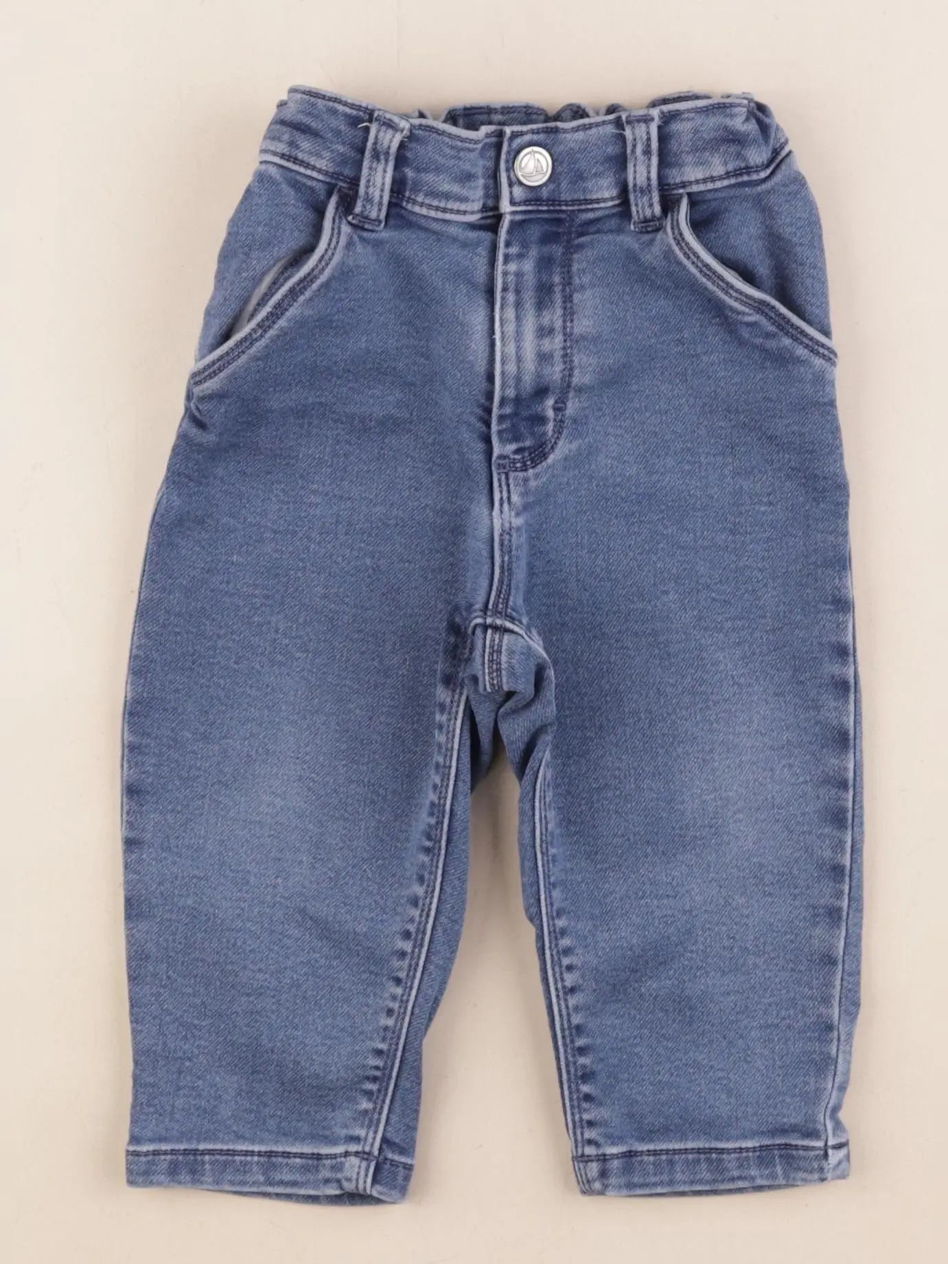 Petit Bateau - jean bleu - 18 mois
