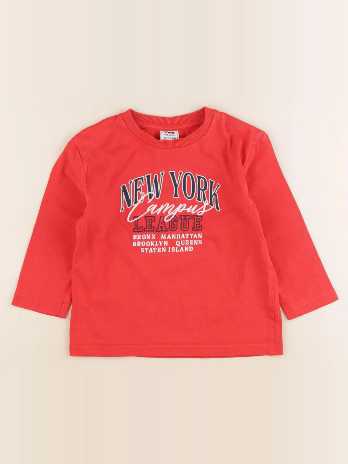 Tape à l'oeil - sweat rouge - 4 ans