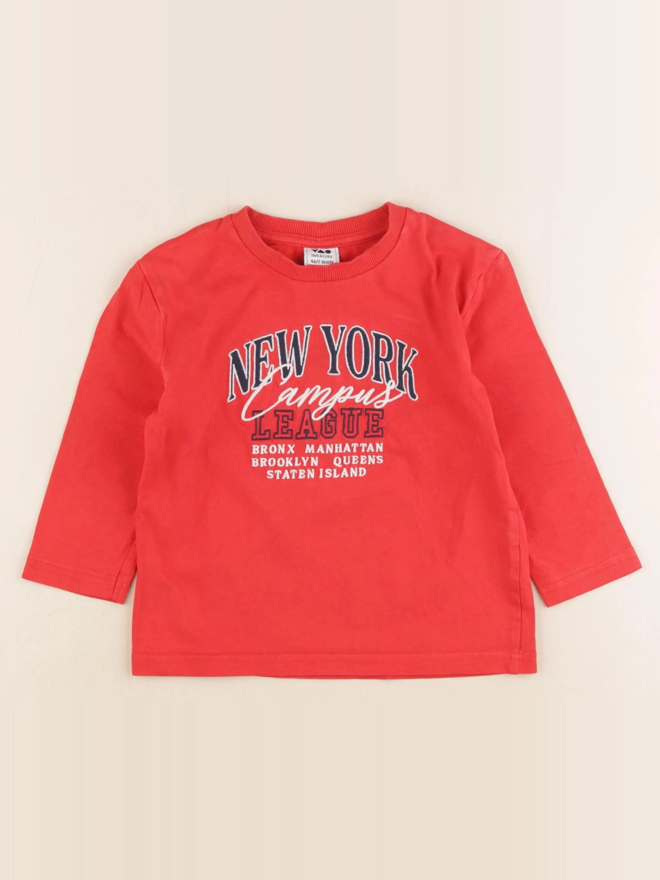 Tape à l'oeil - sweat rouge - 4 ans