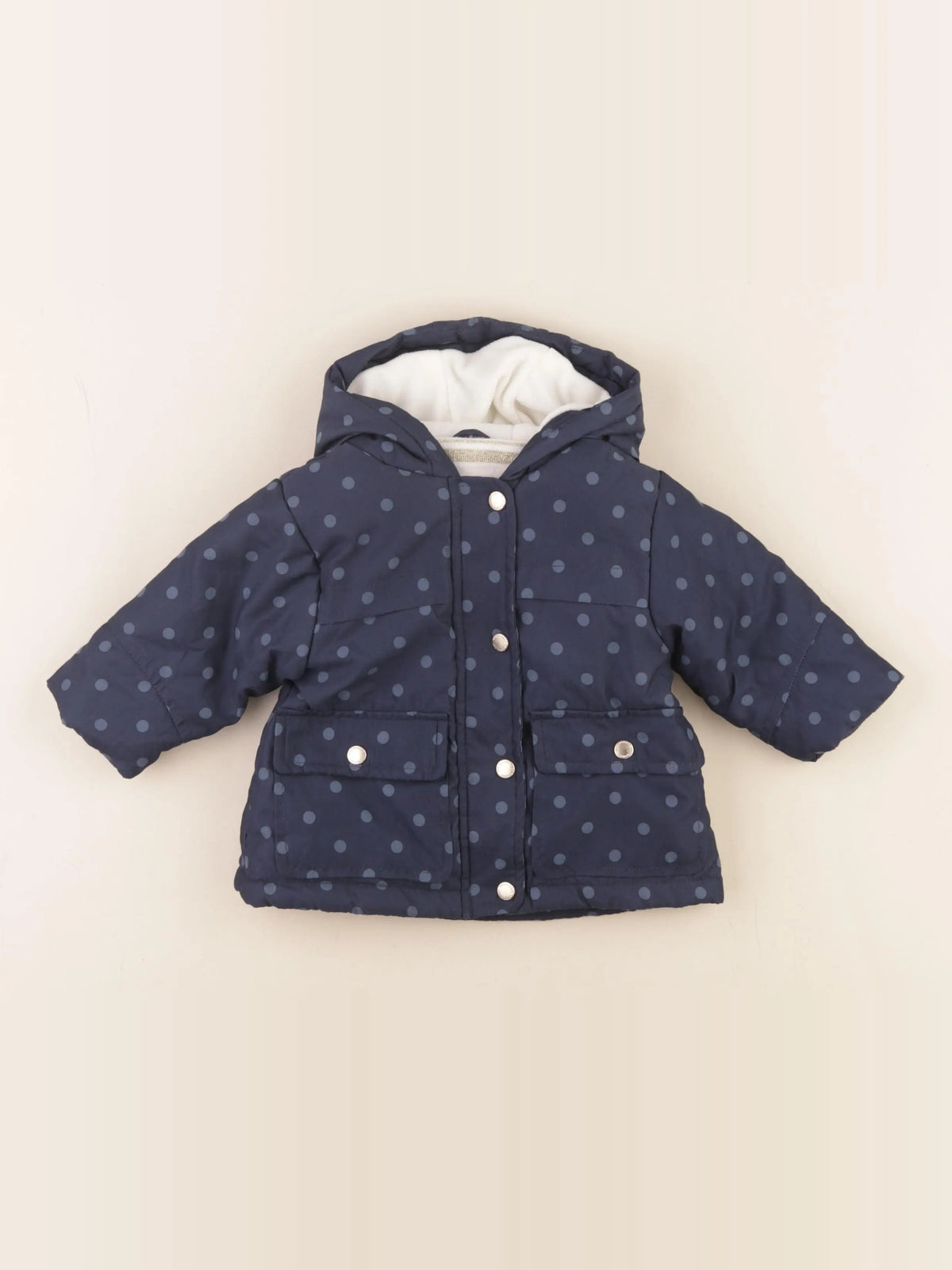 Vertbaudet - manteau bleu - 3 mois