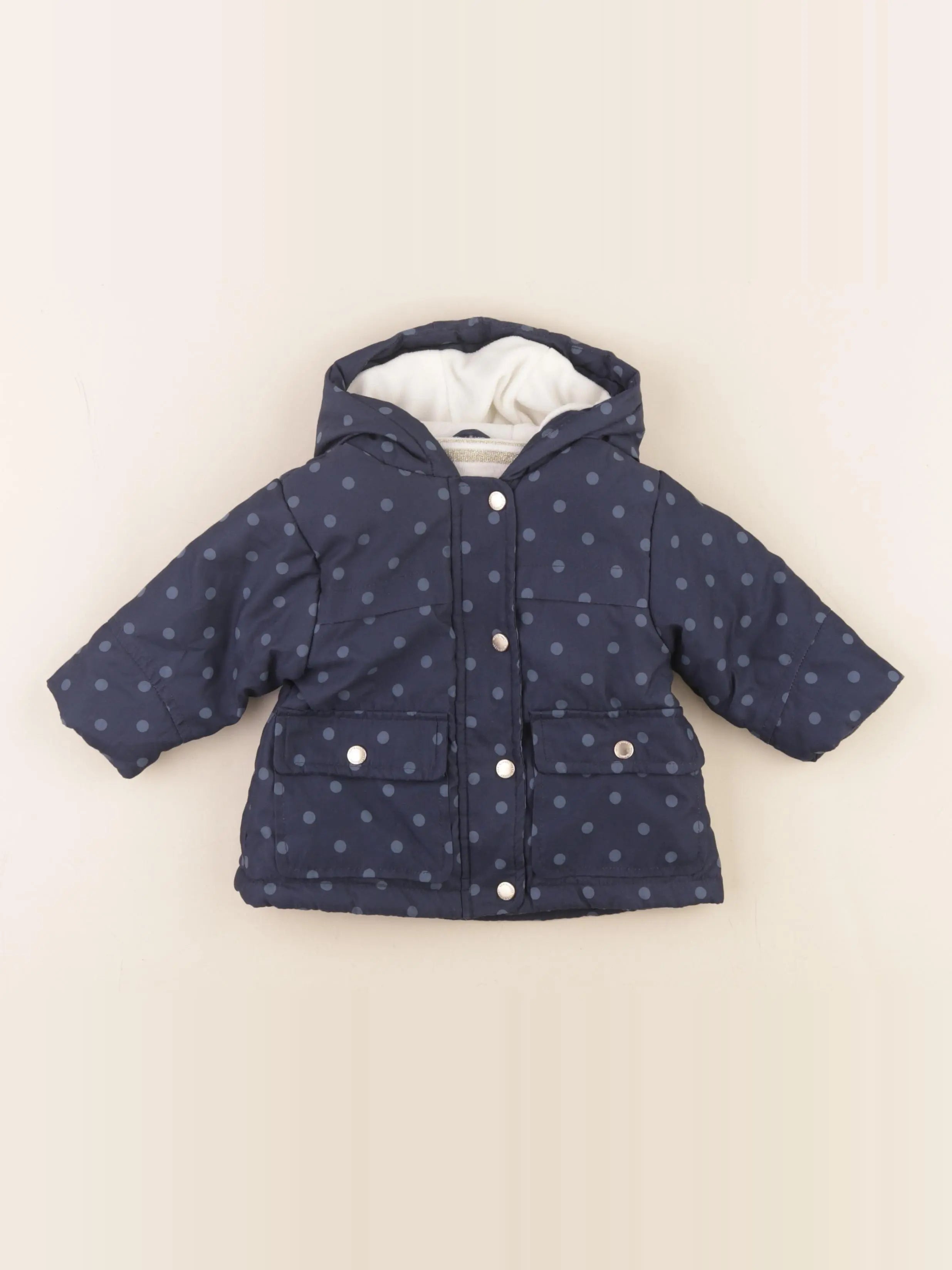 Vertbaudet - manteau bleu - 3 mois
