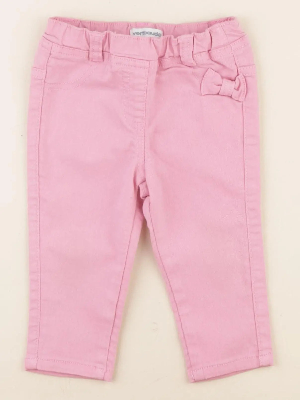 Vertbaudet - jegging rose - 9 mois