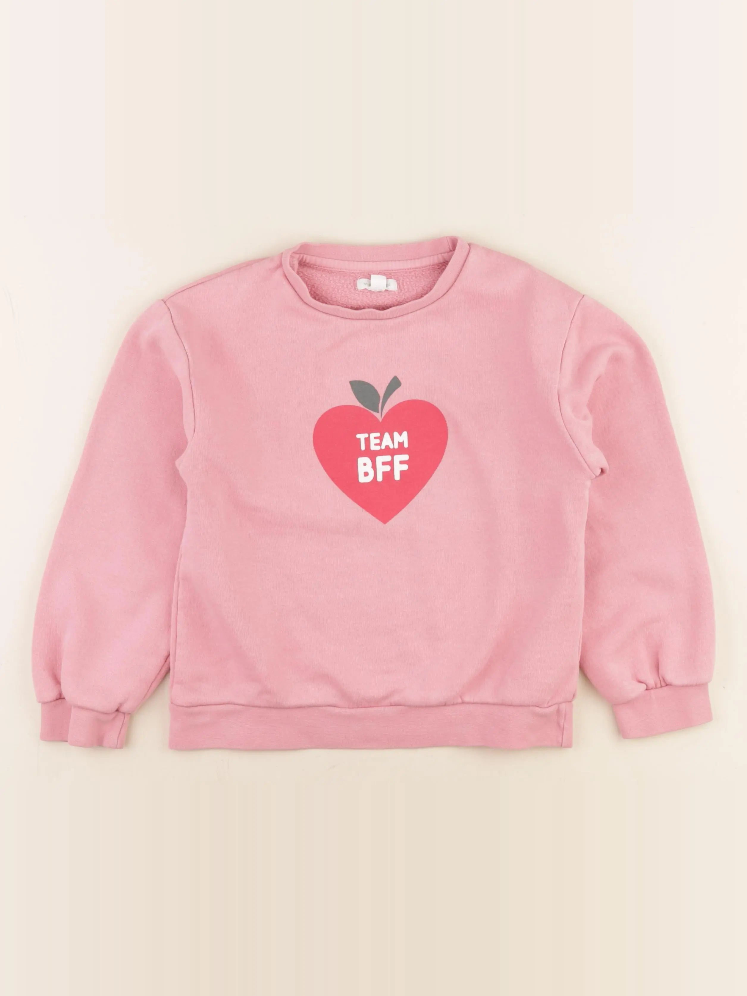 Vertbaudet - sweat rose - 8 ans
