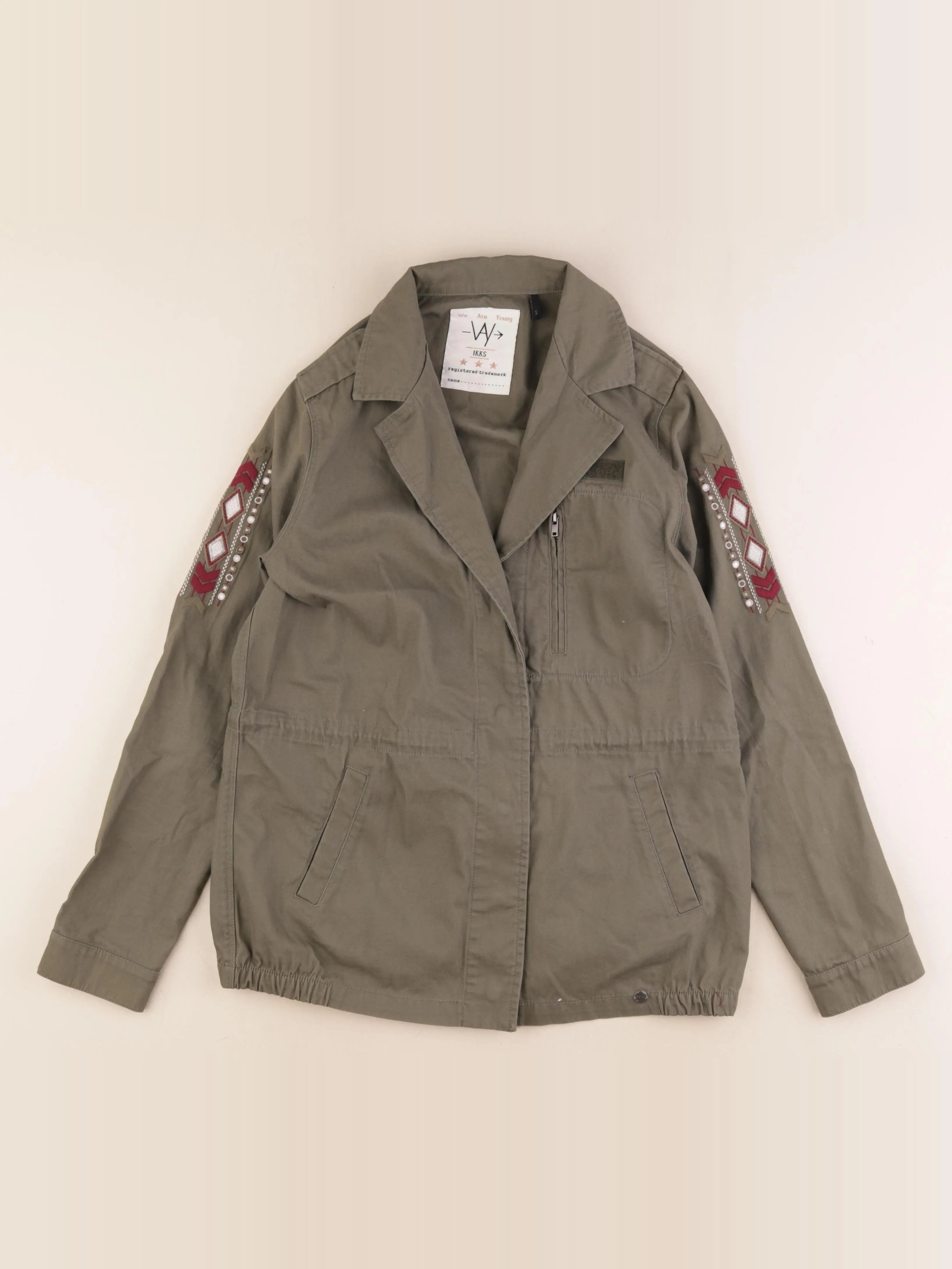 IKKS - veste imprimé au dos vert - 14 ans
