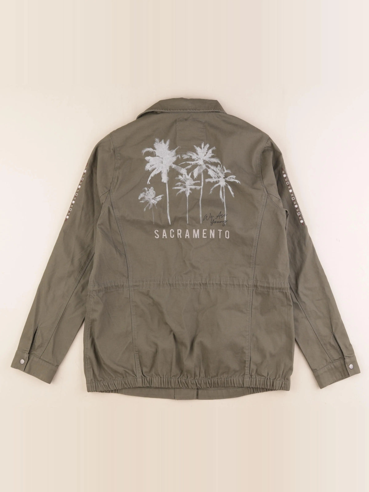 IKKS - veste imprimé au dos vert - 14 ans