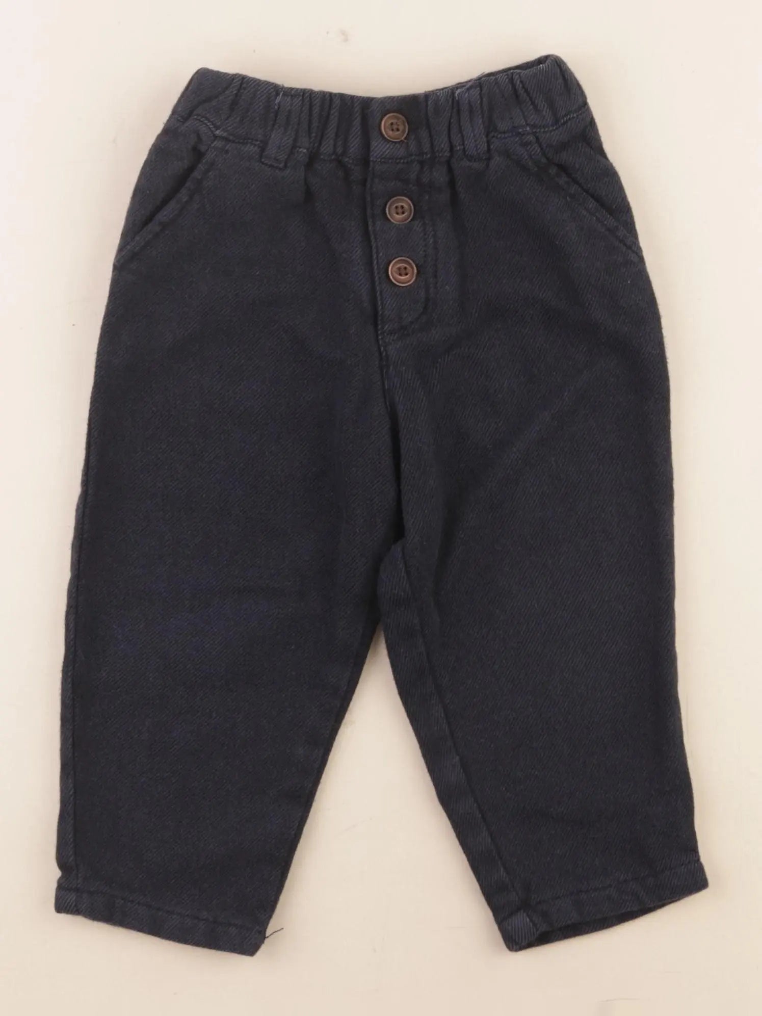 Zara - pantalon doublé bleu - 18 mois