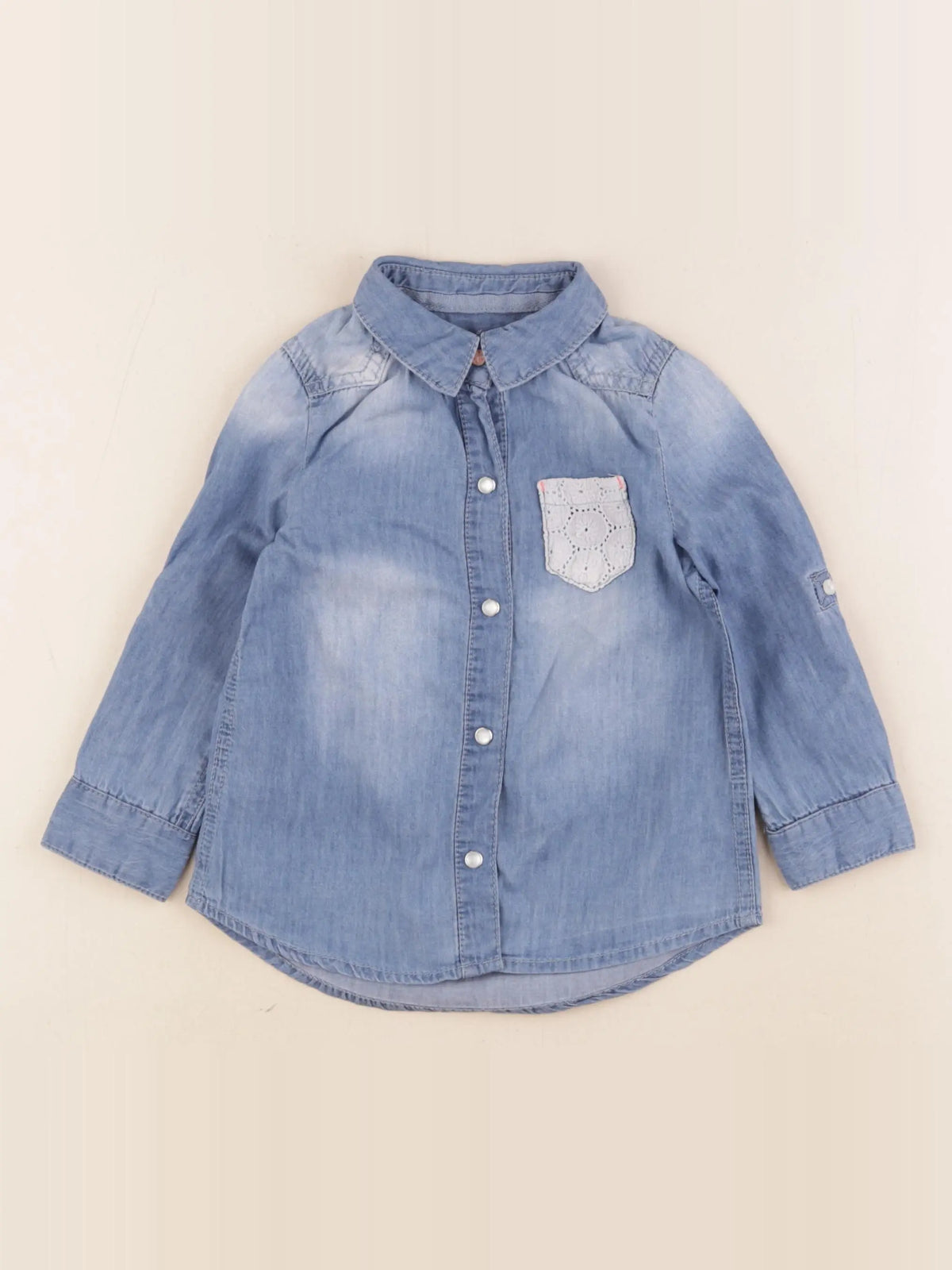 Vertbaudet - chemise bleu - 2 ans
