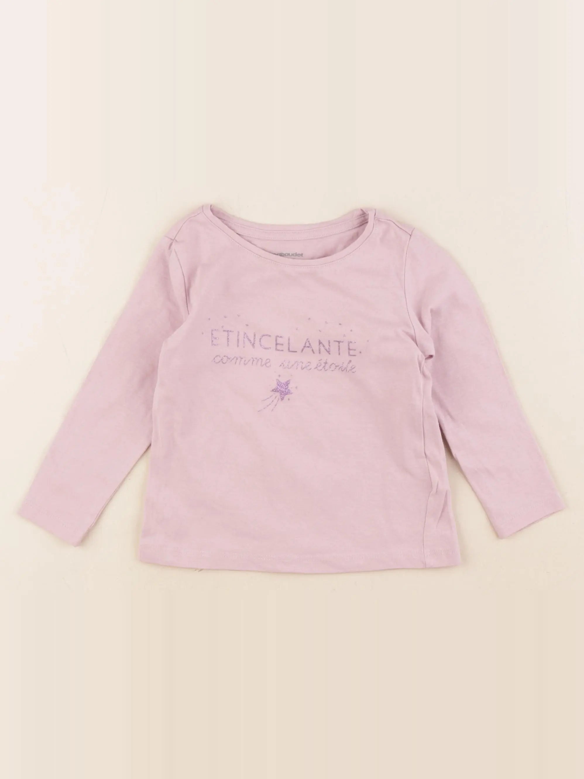 Vertbaudet - tee-shirt violet - 2 ans