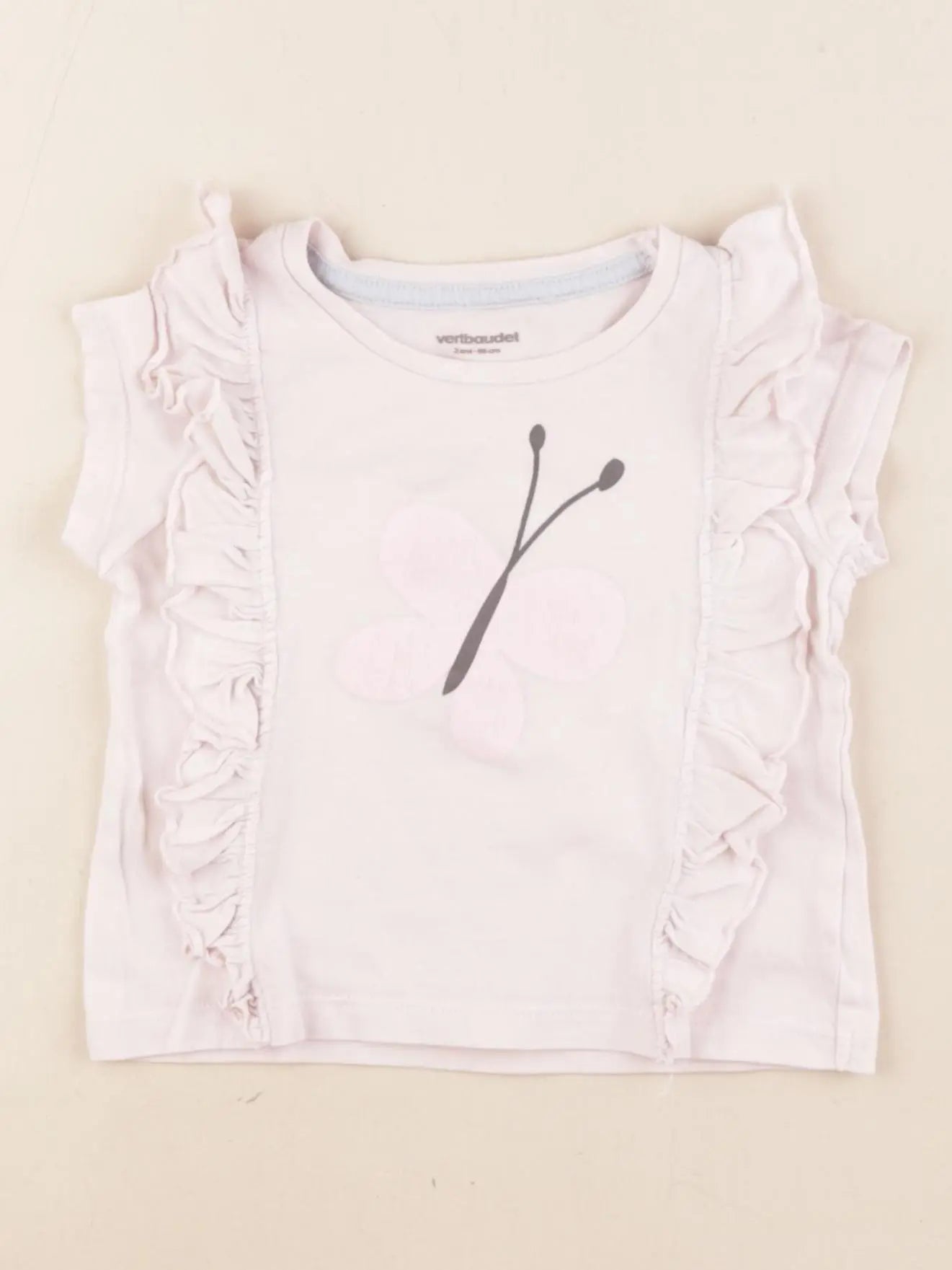 Vertbaudet - tee-shirt rose - 2 ans