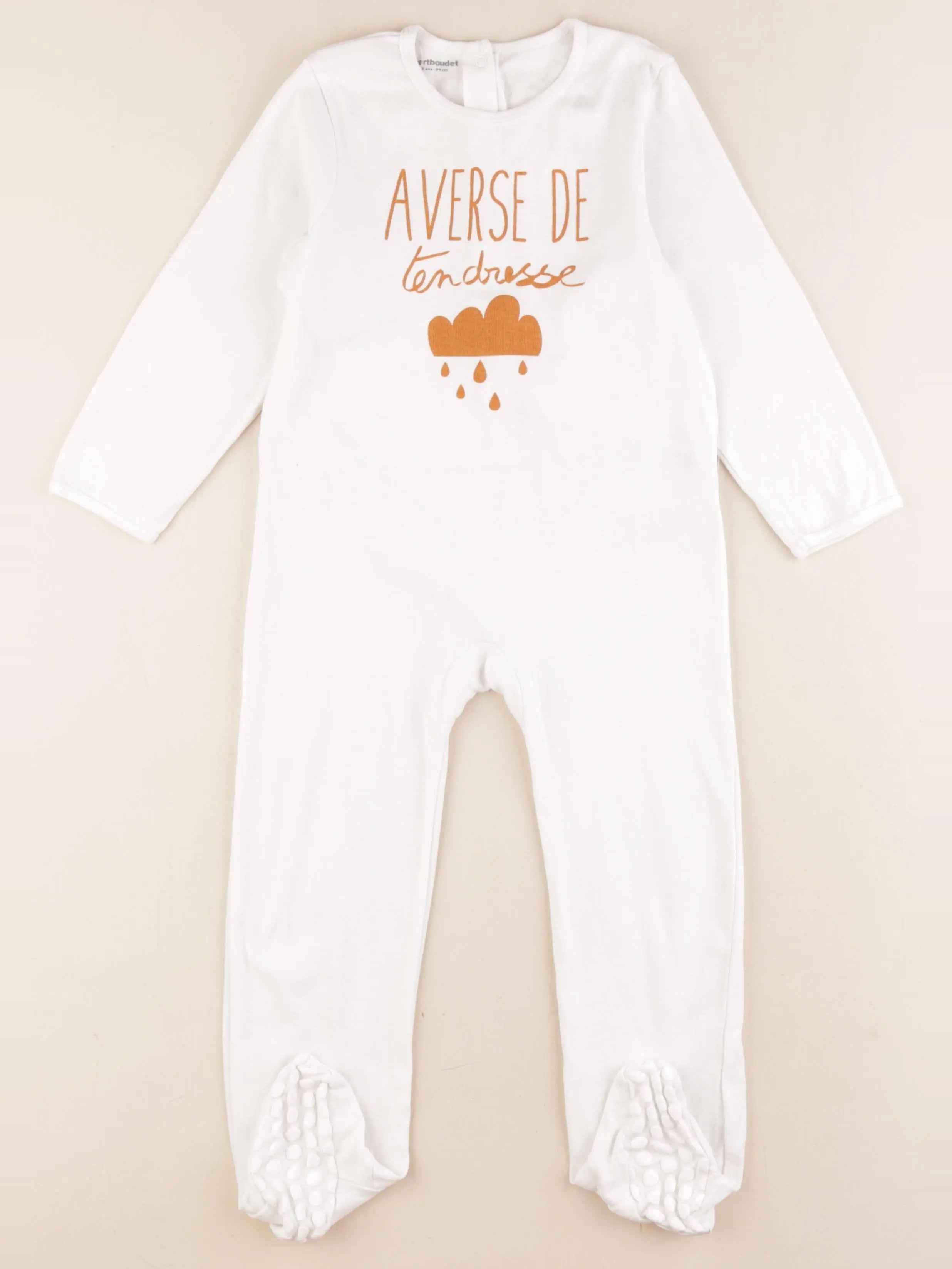 Vertbaudet - pyjama coton blanc - 3 ans