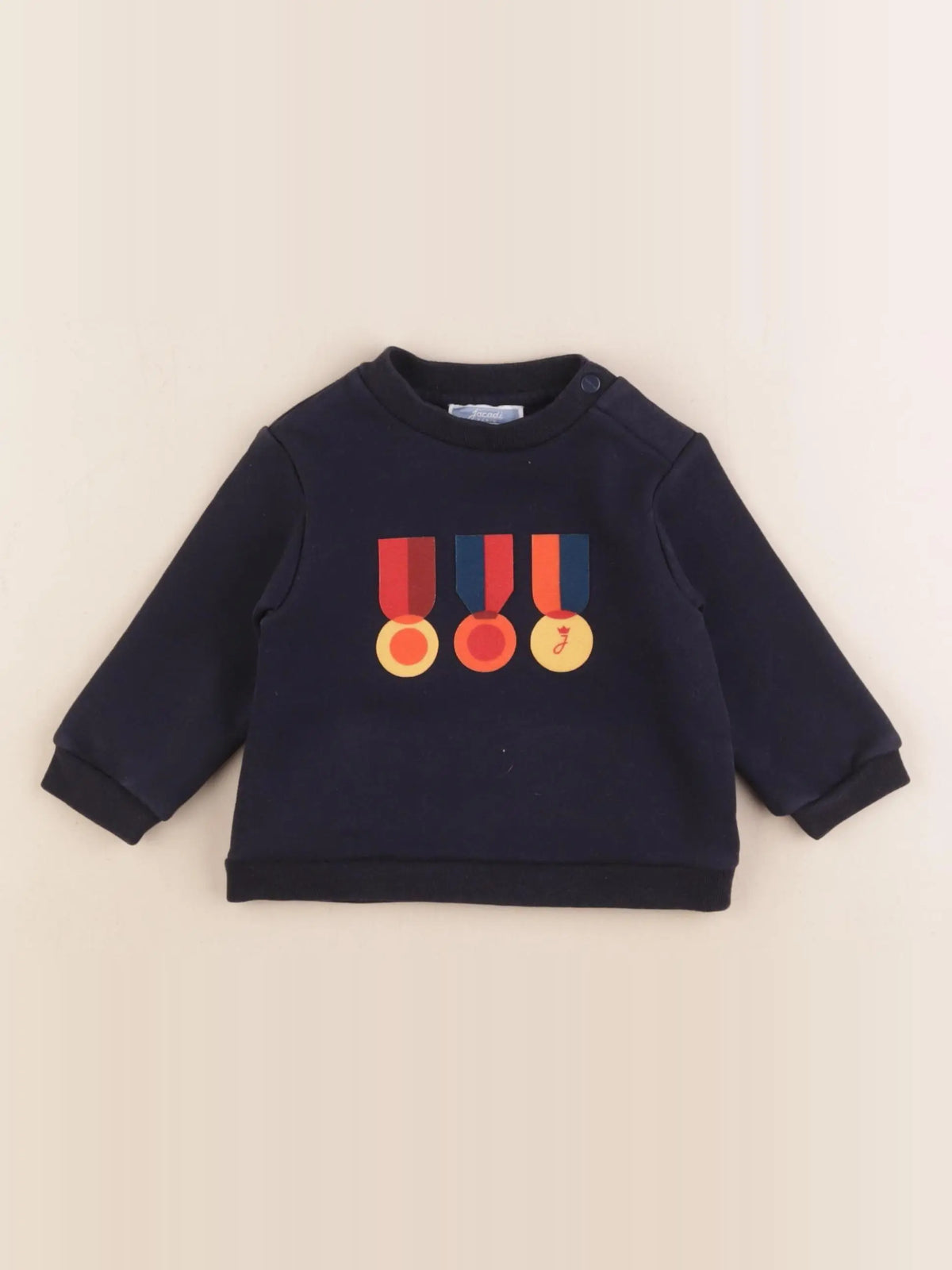 Jacadi - sweat bleu - 6 mois