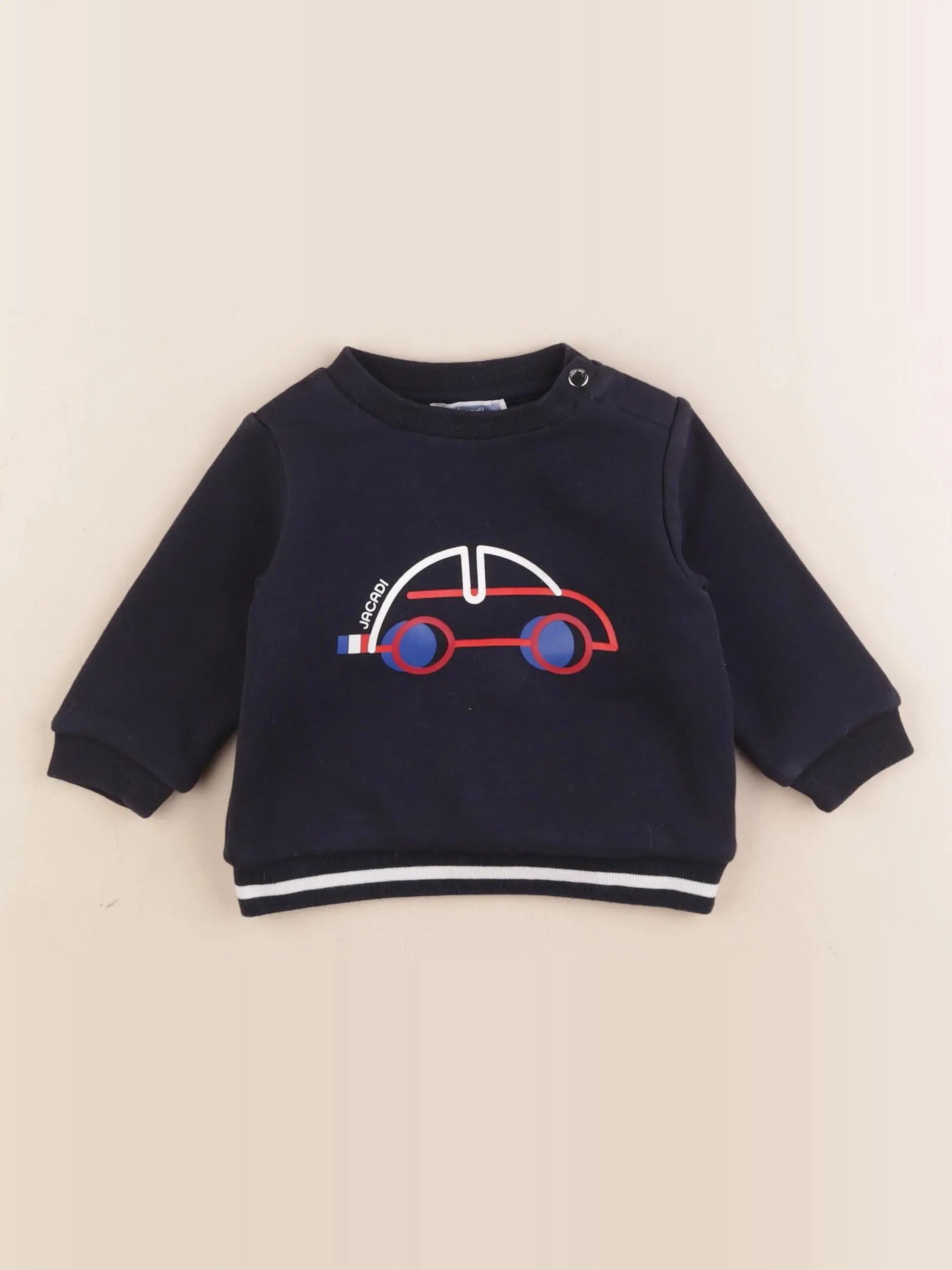 Jacadi - sweat bleu - 6 mois