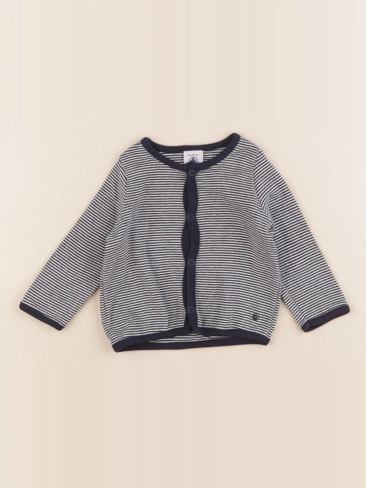 Petit Bateau - tee-shirt bleu - 6 mois