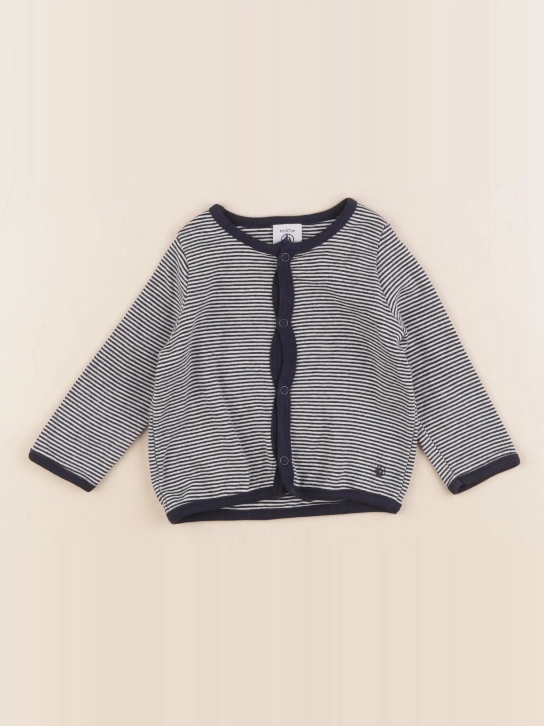 Petit Bateau - tee-shirt bleu - 6 mois