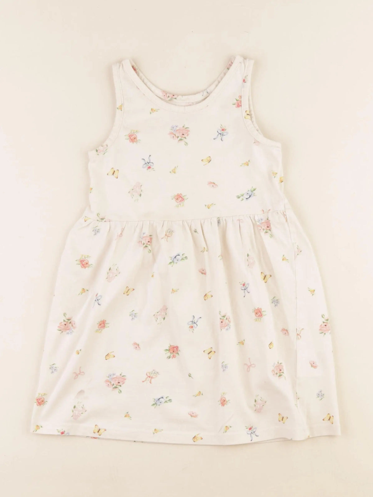 H&M - robe beige - 2/4 ans