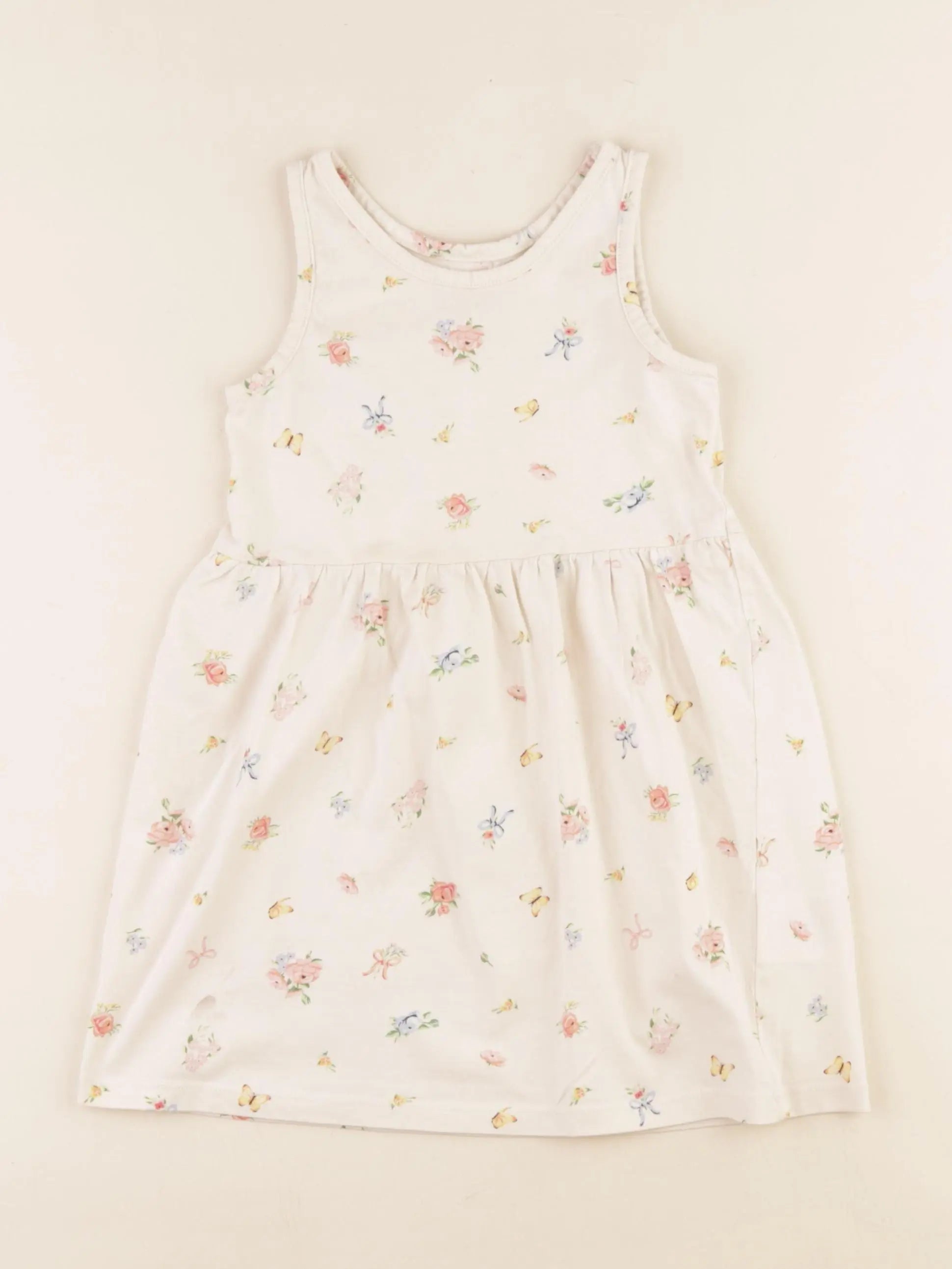 H&M - robe beige - 2/4 ans