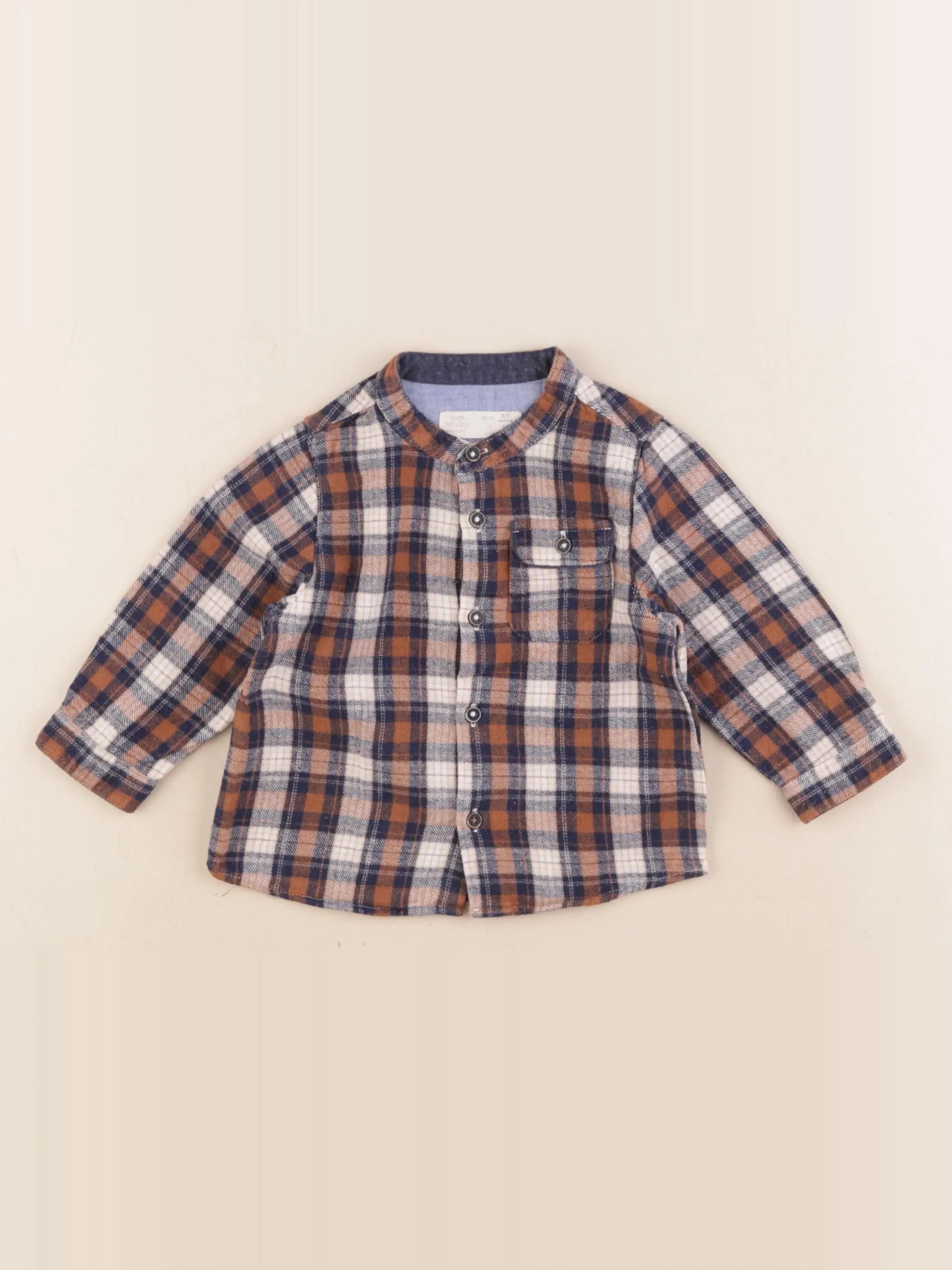 Zara - chemise marron - 3/6 mois