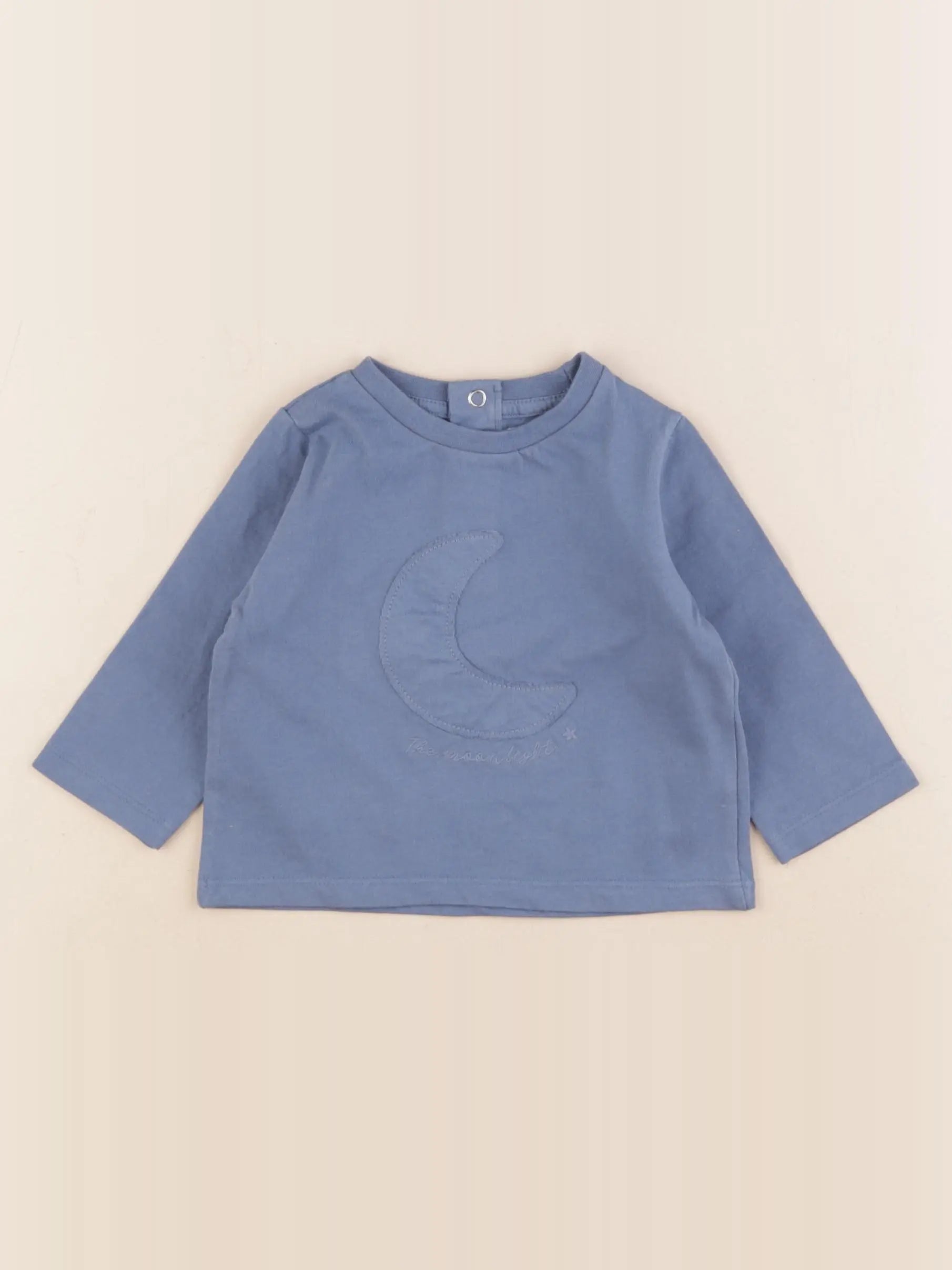 Little Cigogne - tee-shirt bleu - 6 mois