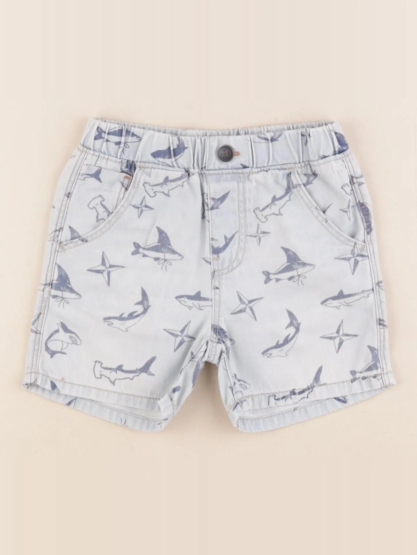 Zara - short bleu - 9/12 mois