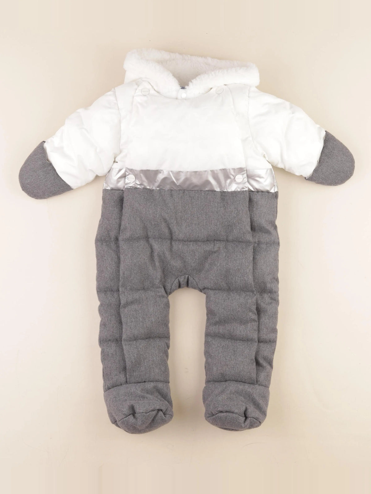 Jacadi - combi-pilote gris, blanc - 12 ans