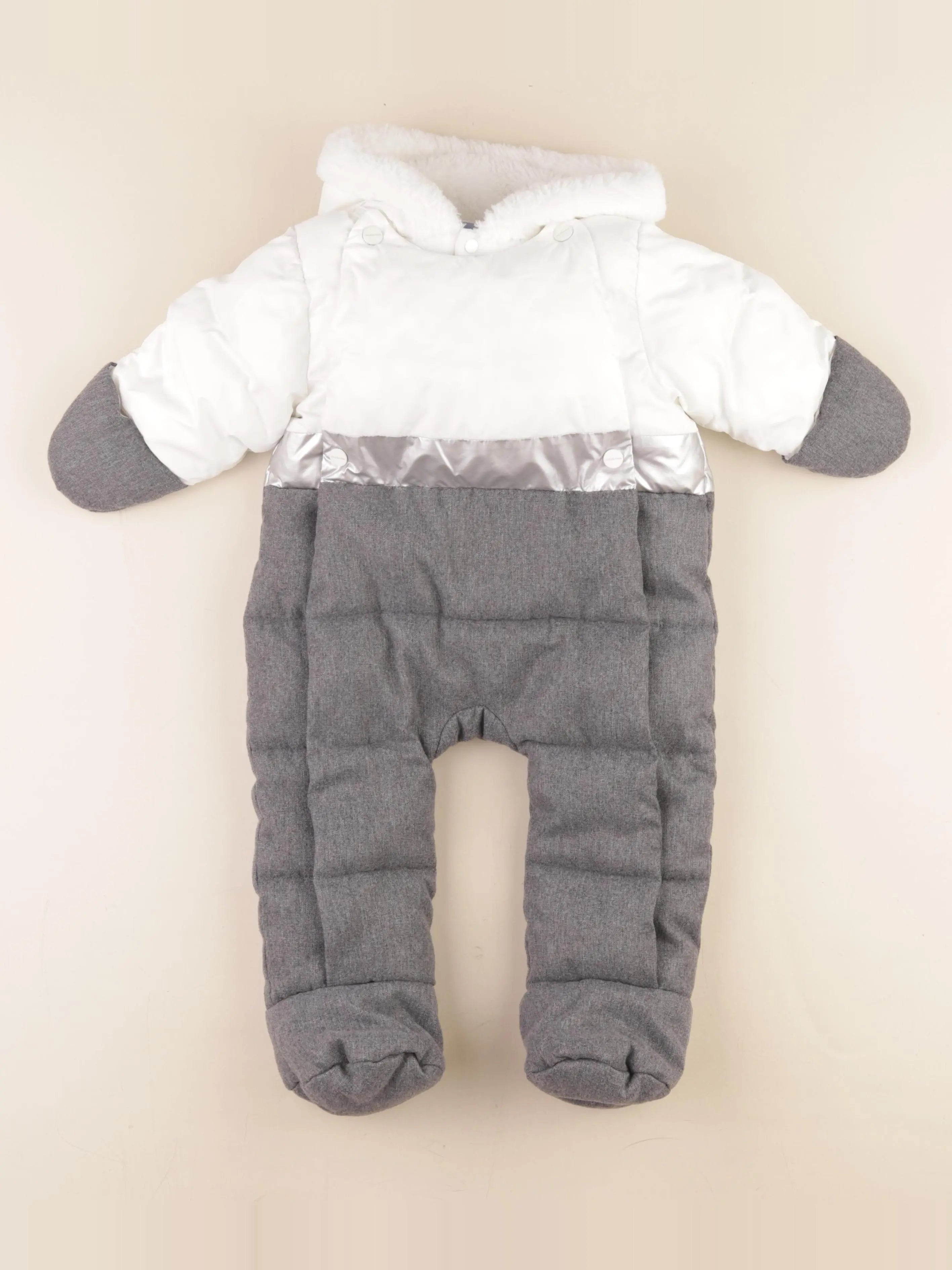 Jacadi - combi-pilote gris, blanc - 12 ans