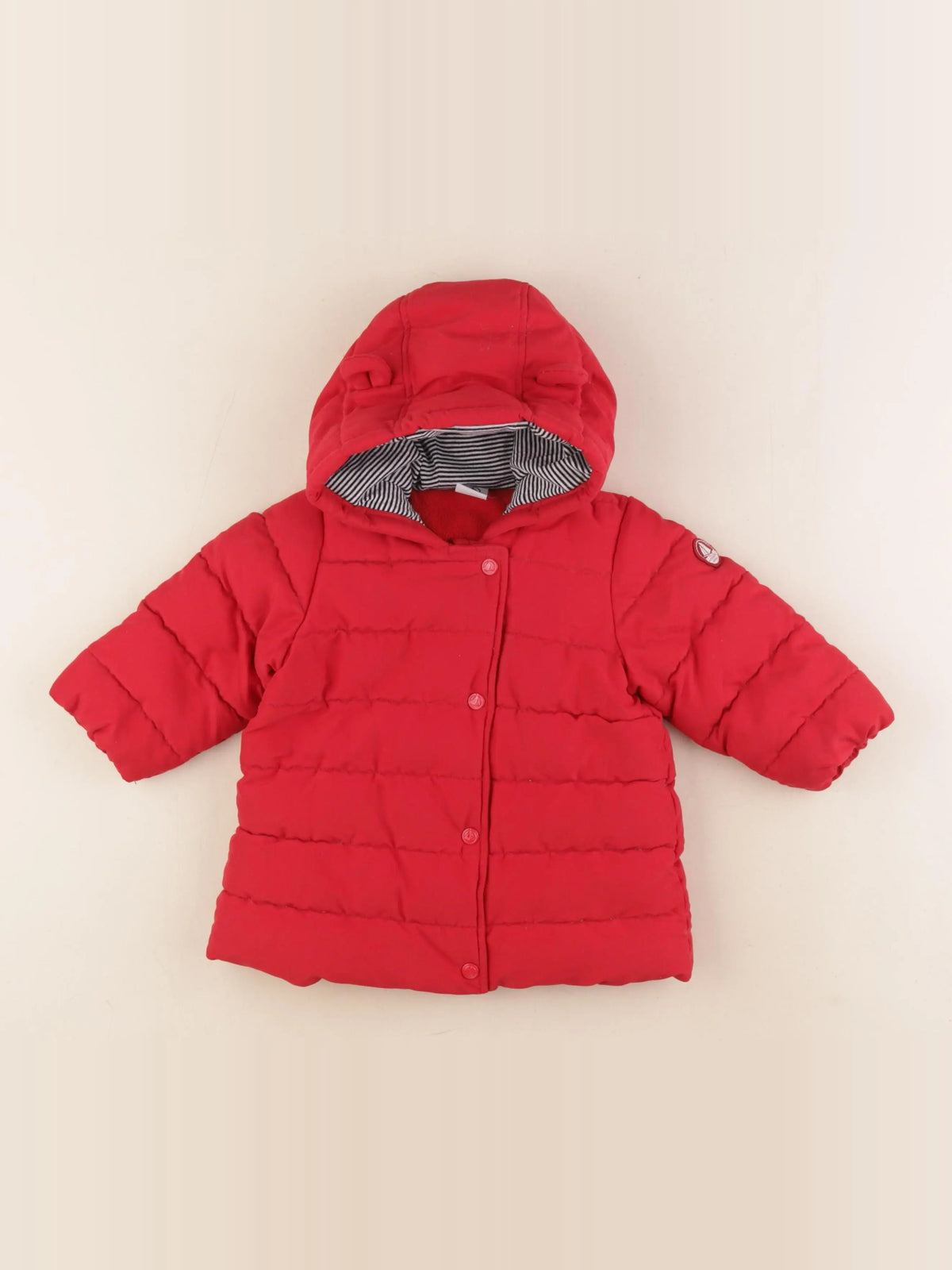 Petit Bateau - doudoune rouge - 12 mois