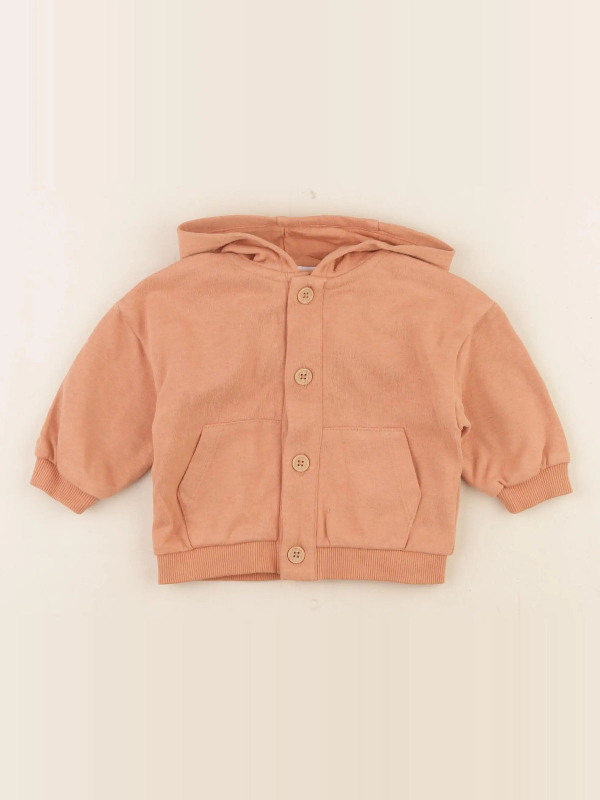 Vertbaudet - sweat marron - 6 mois