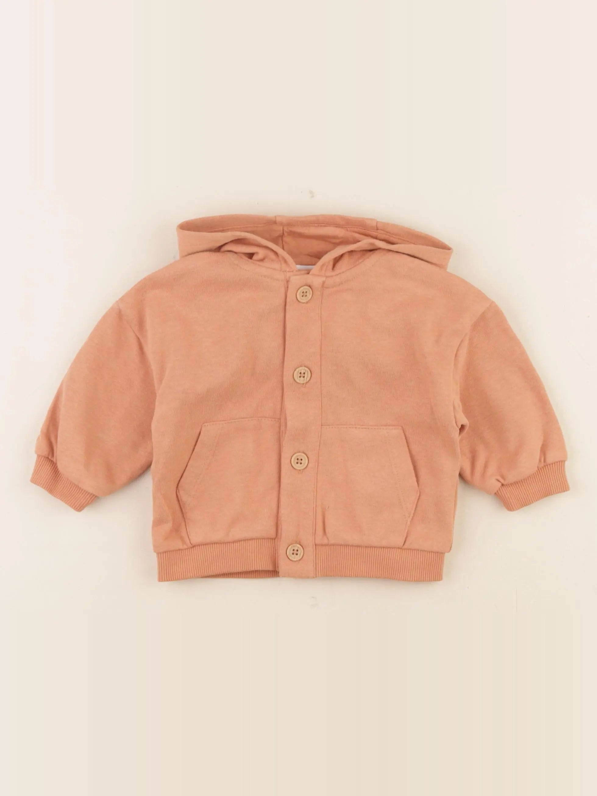 Vertbaudet - sweat marron - 6 mois