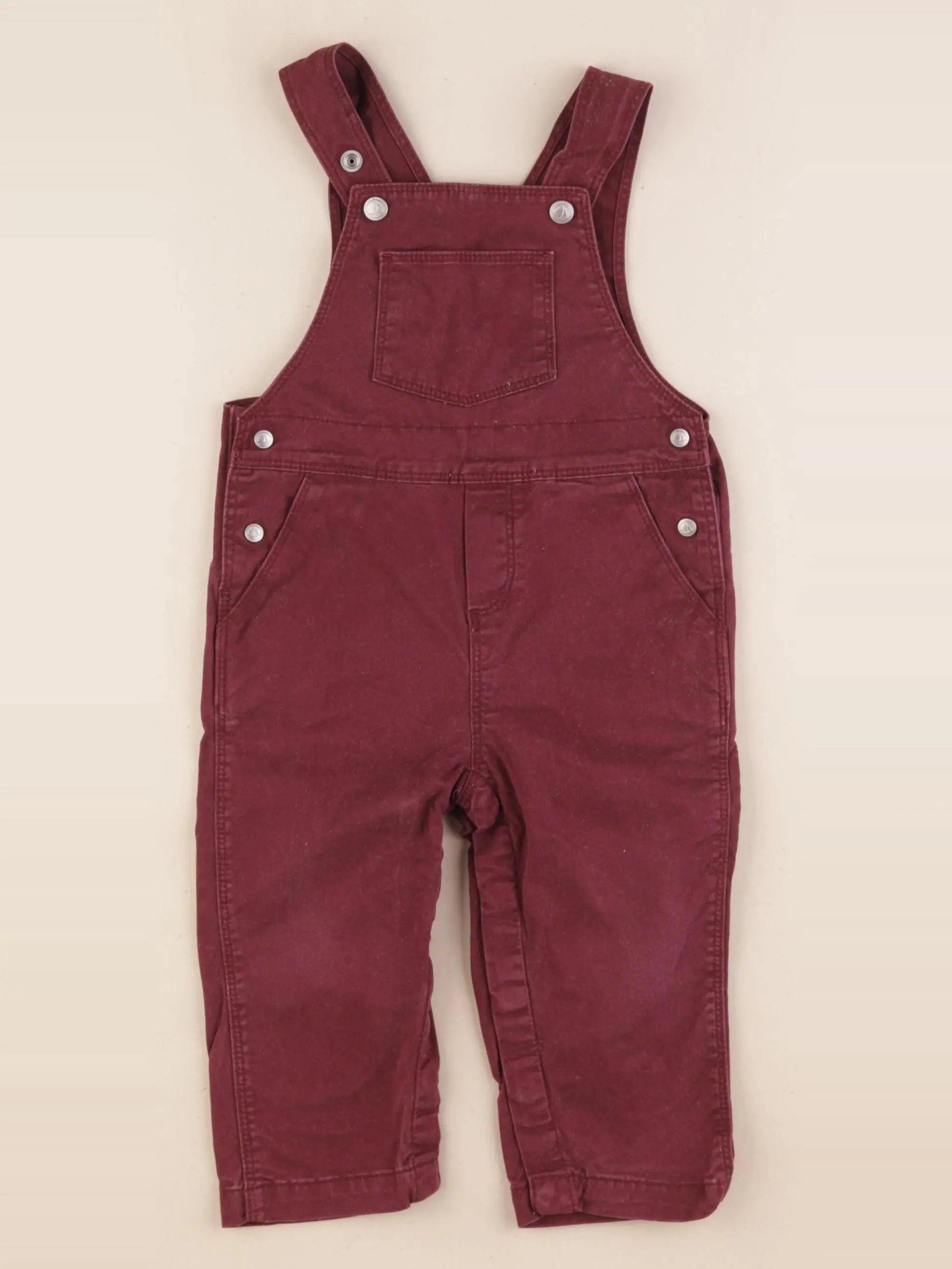 Petit Bateau - salopette rouge - 12 mois