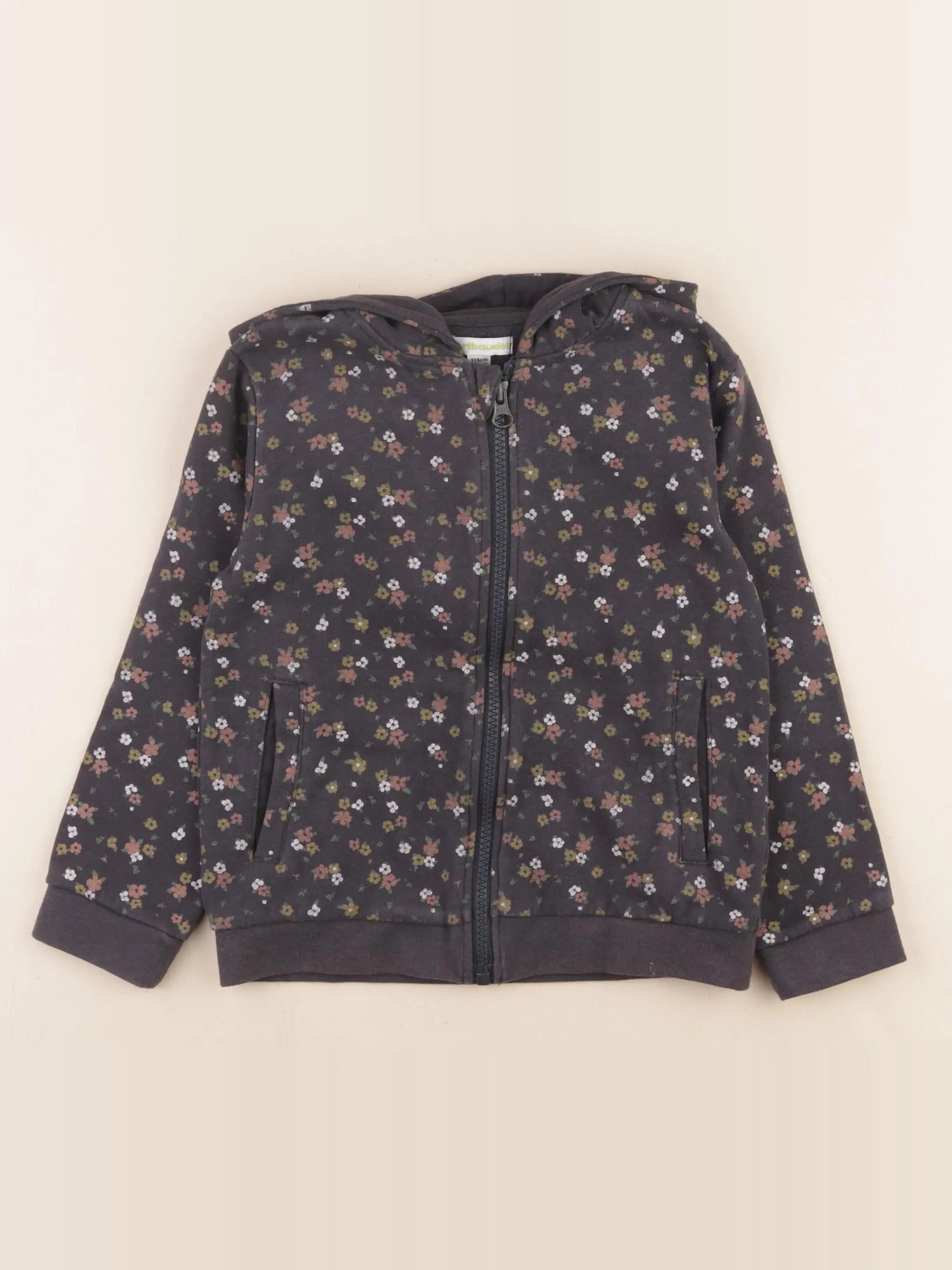 Vertbaudet - sweat gris - 6 ans