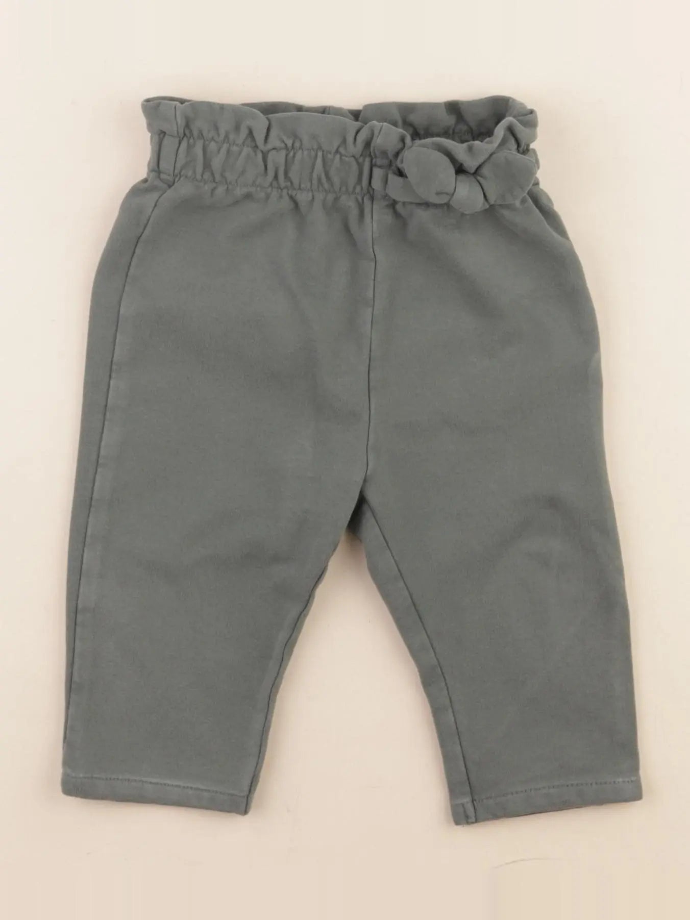 Vertbaudet - pantalon vert - 9 mois