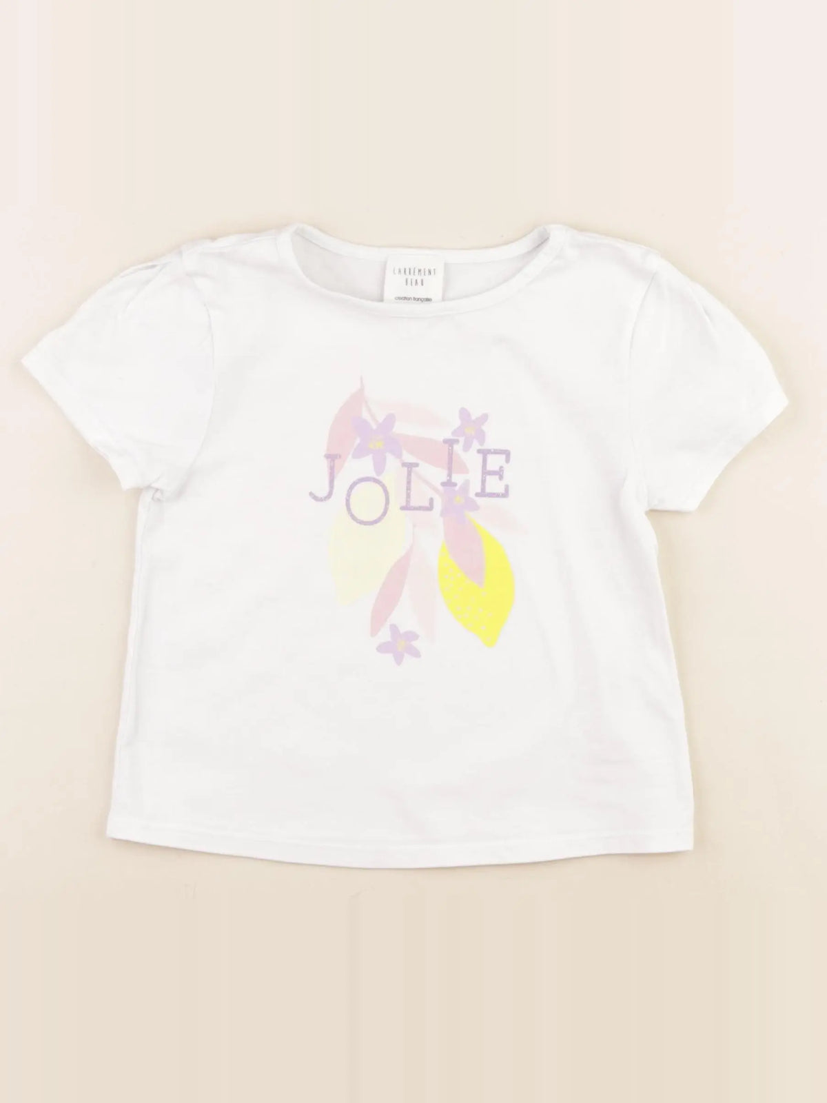 Carrément Beau - tee-shirt blanc - 3 ans