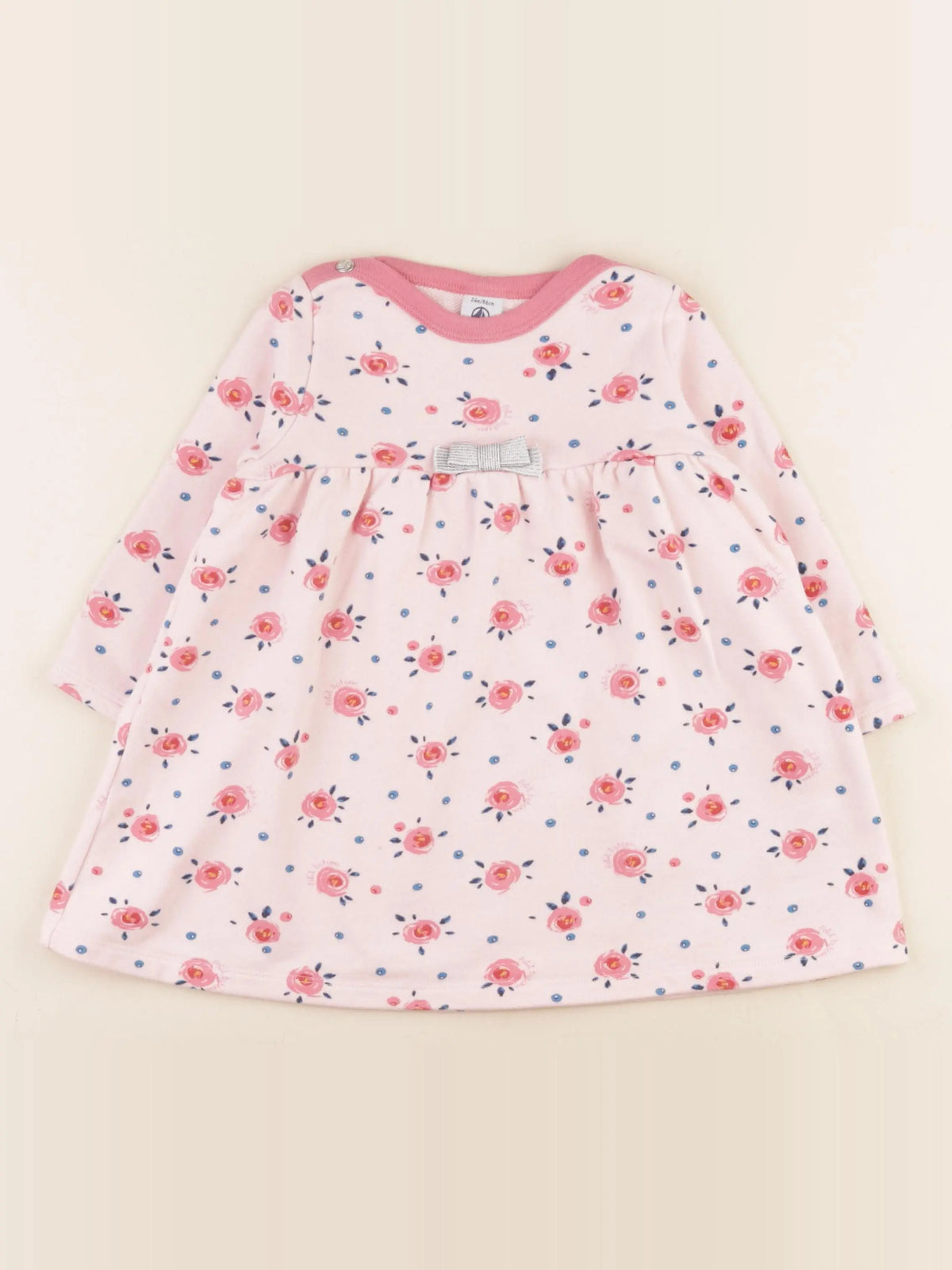 Petit Bateau - robe rose - 24 mois