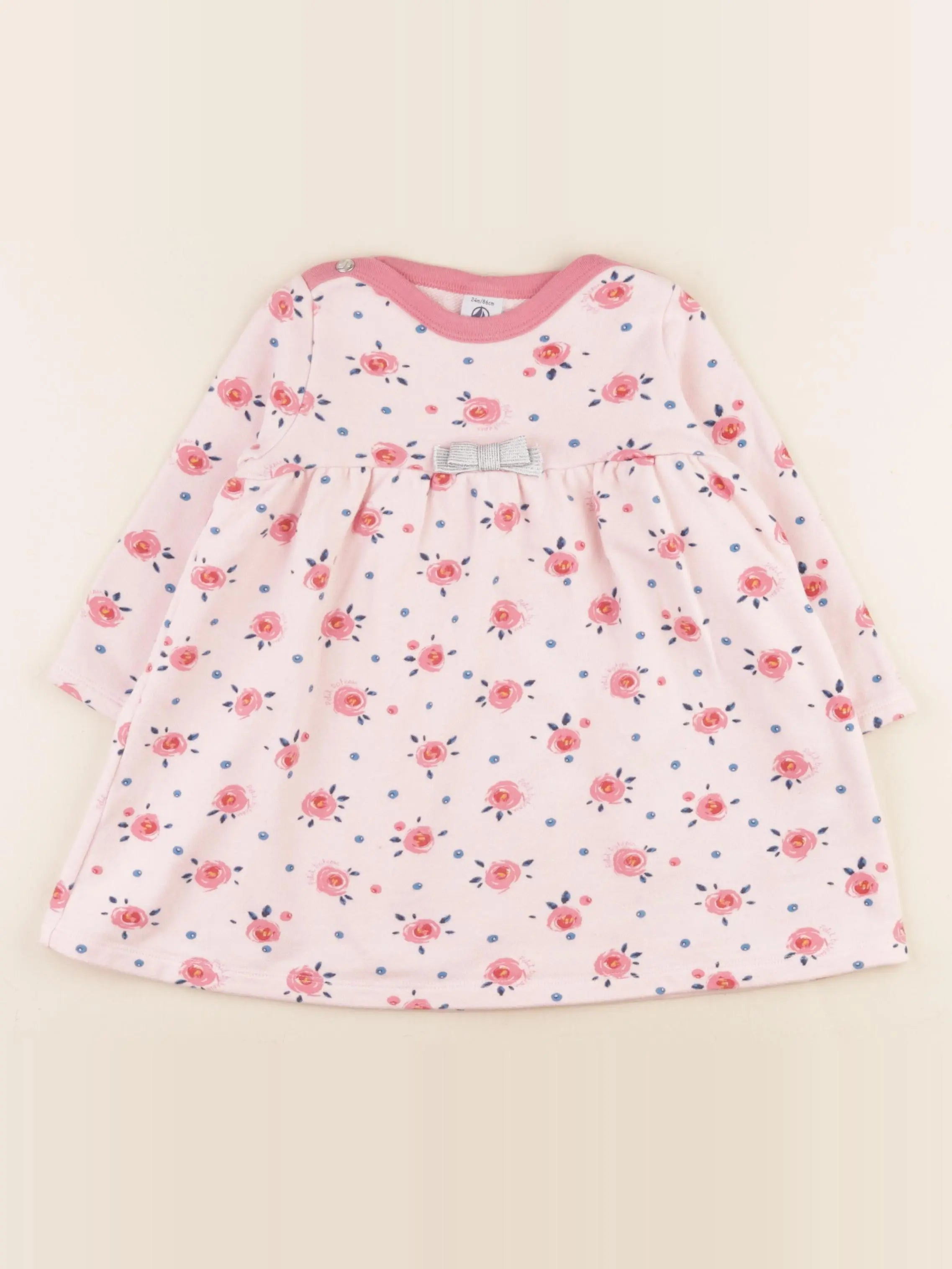 Petit Bateau - robe rose - 24 mois