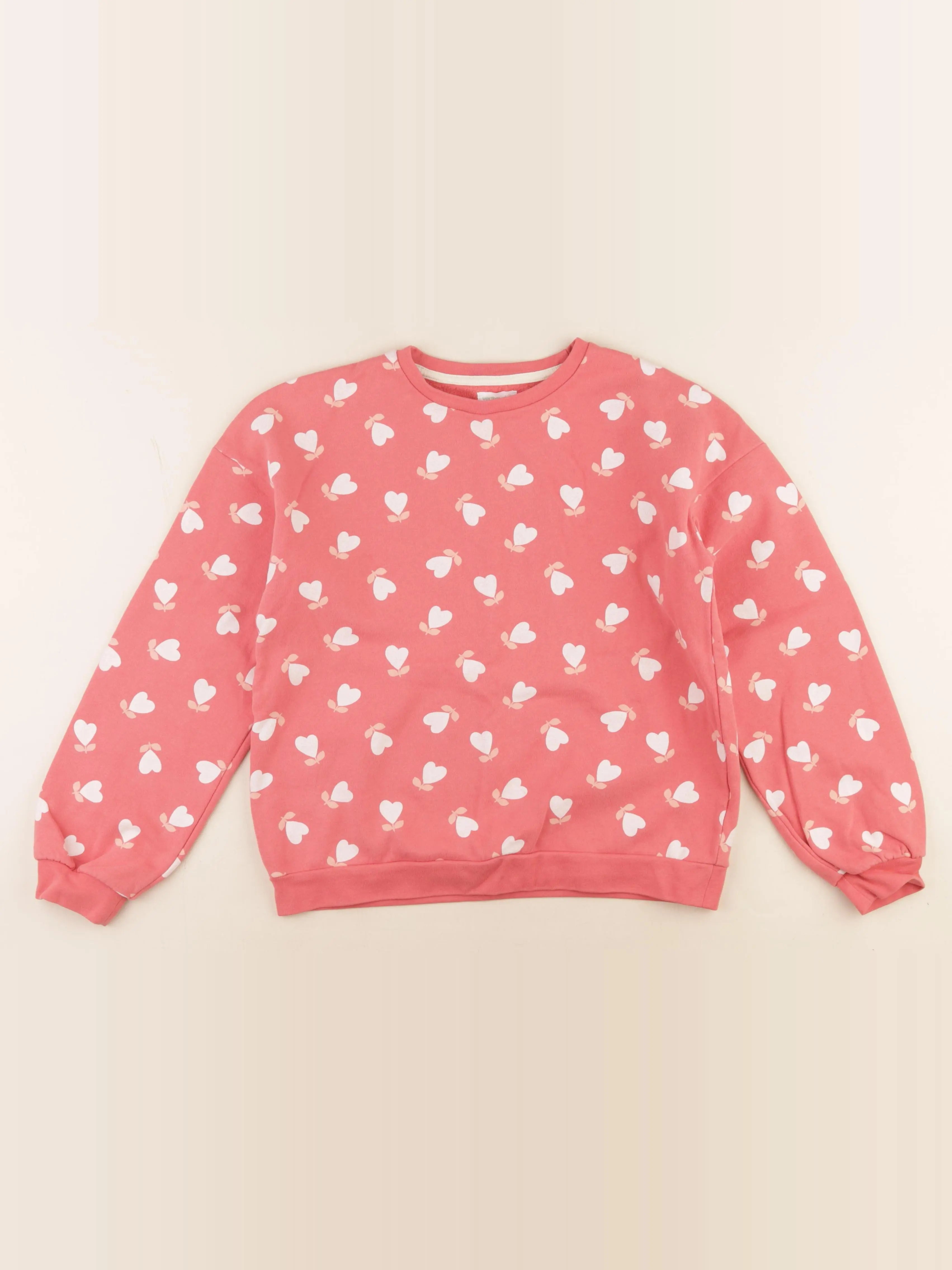 Vertbaudet - sweat rose - 12 ans