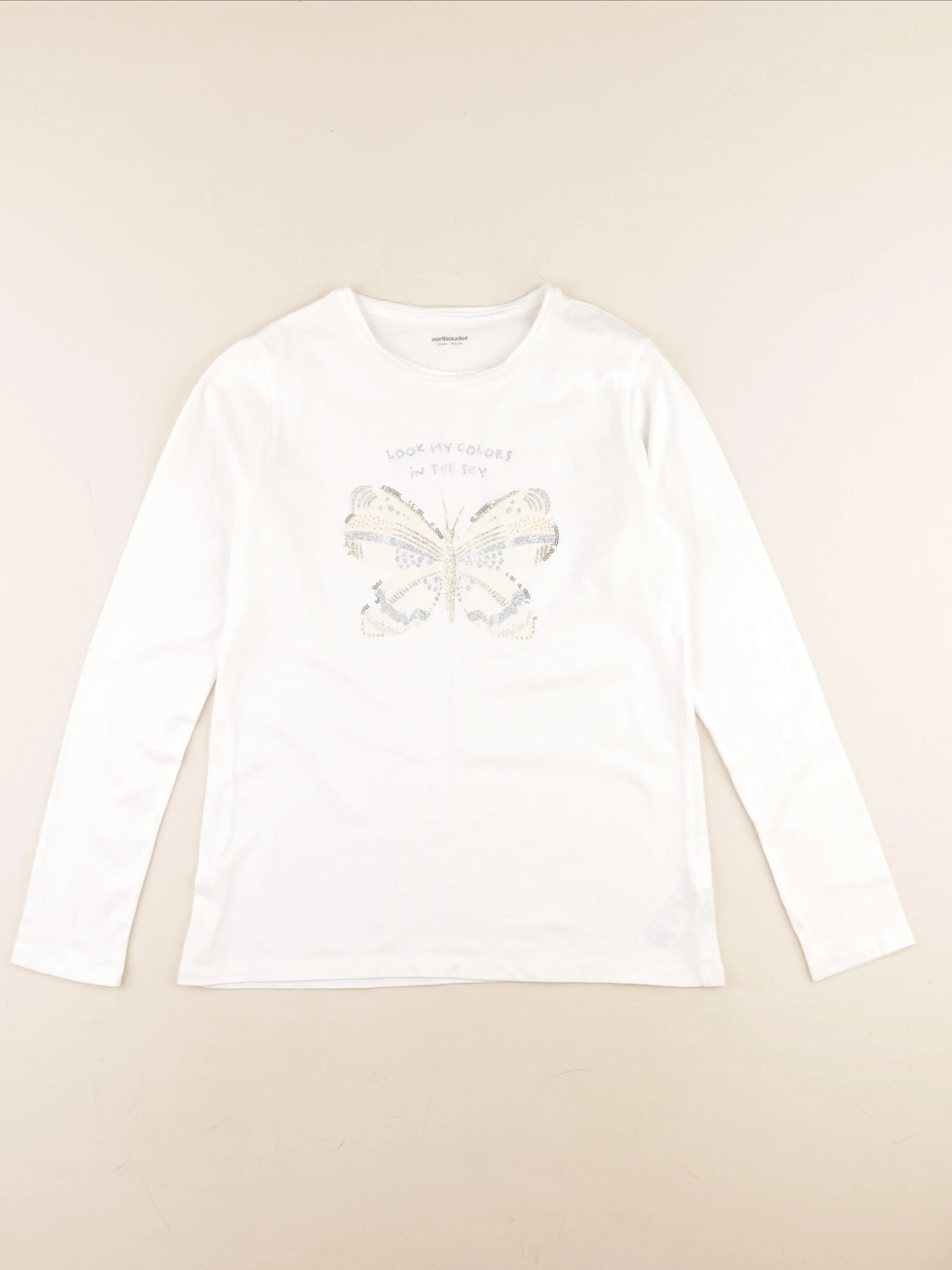 Vertbaudet - tee-shirt blanc - 12 ans