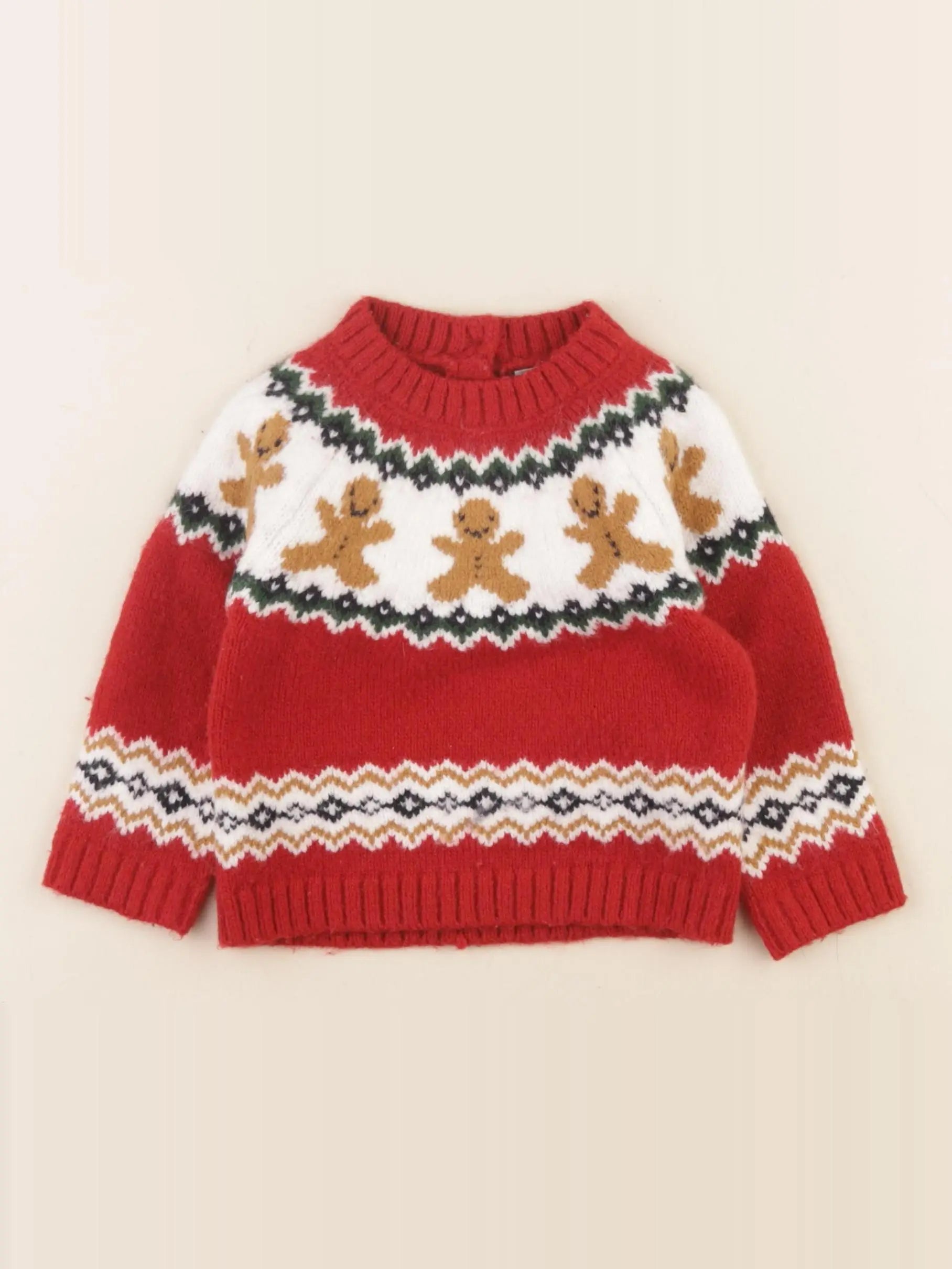 Boutchou - pull rouge - 9 mois