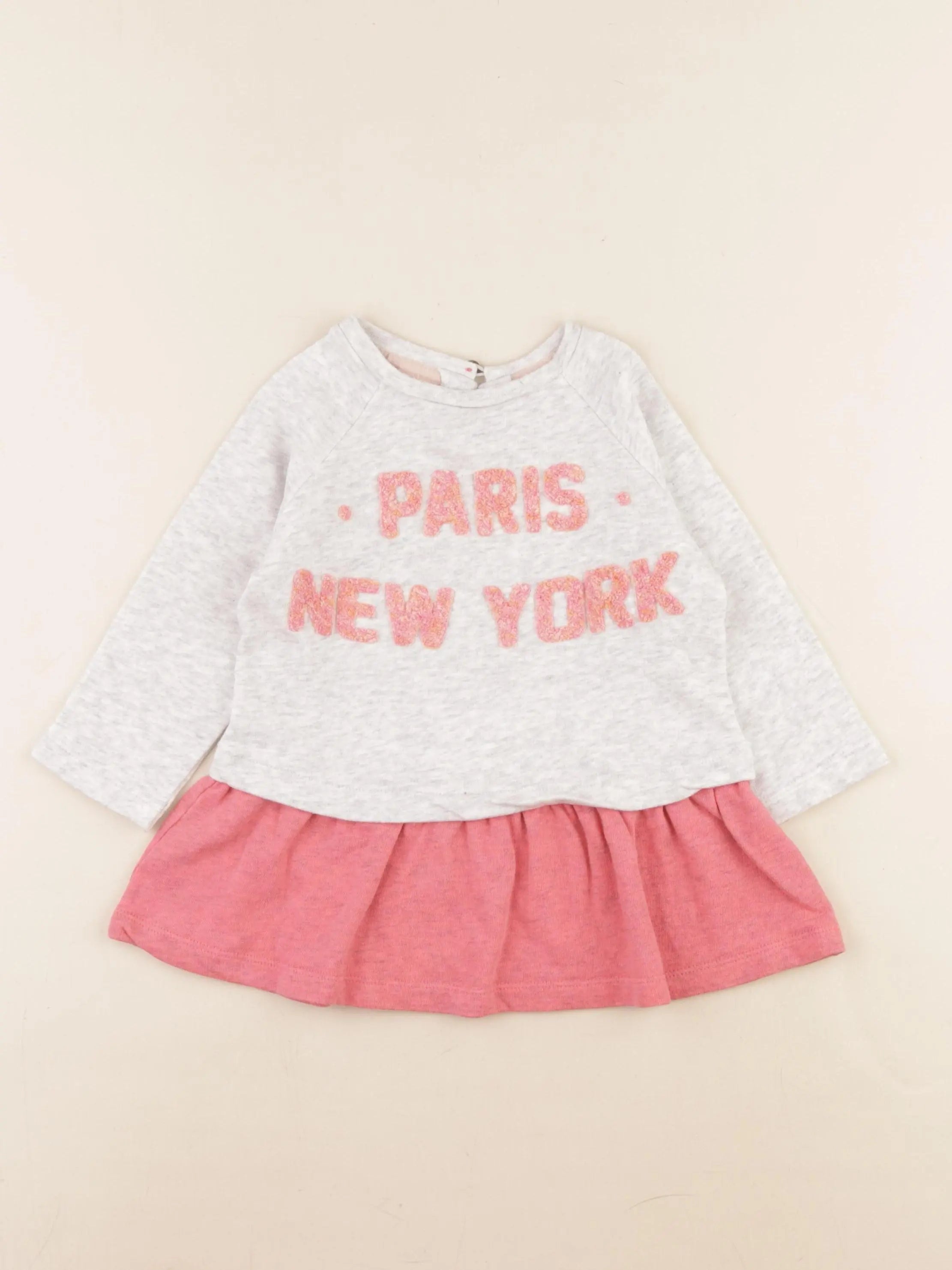 Zara - robe gris - 12/18 mois