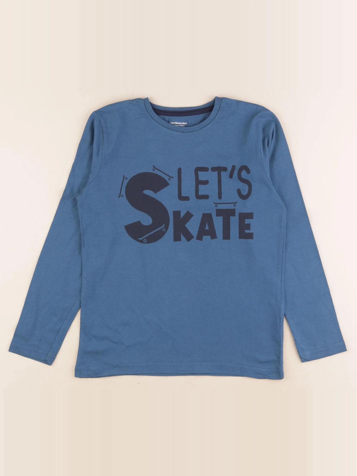 Vertbaudet - tee-shirt bleu - 10 ans