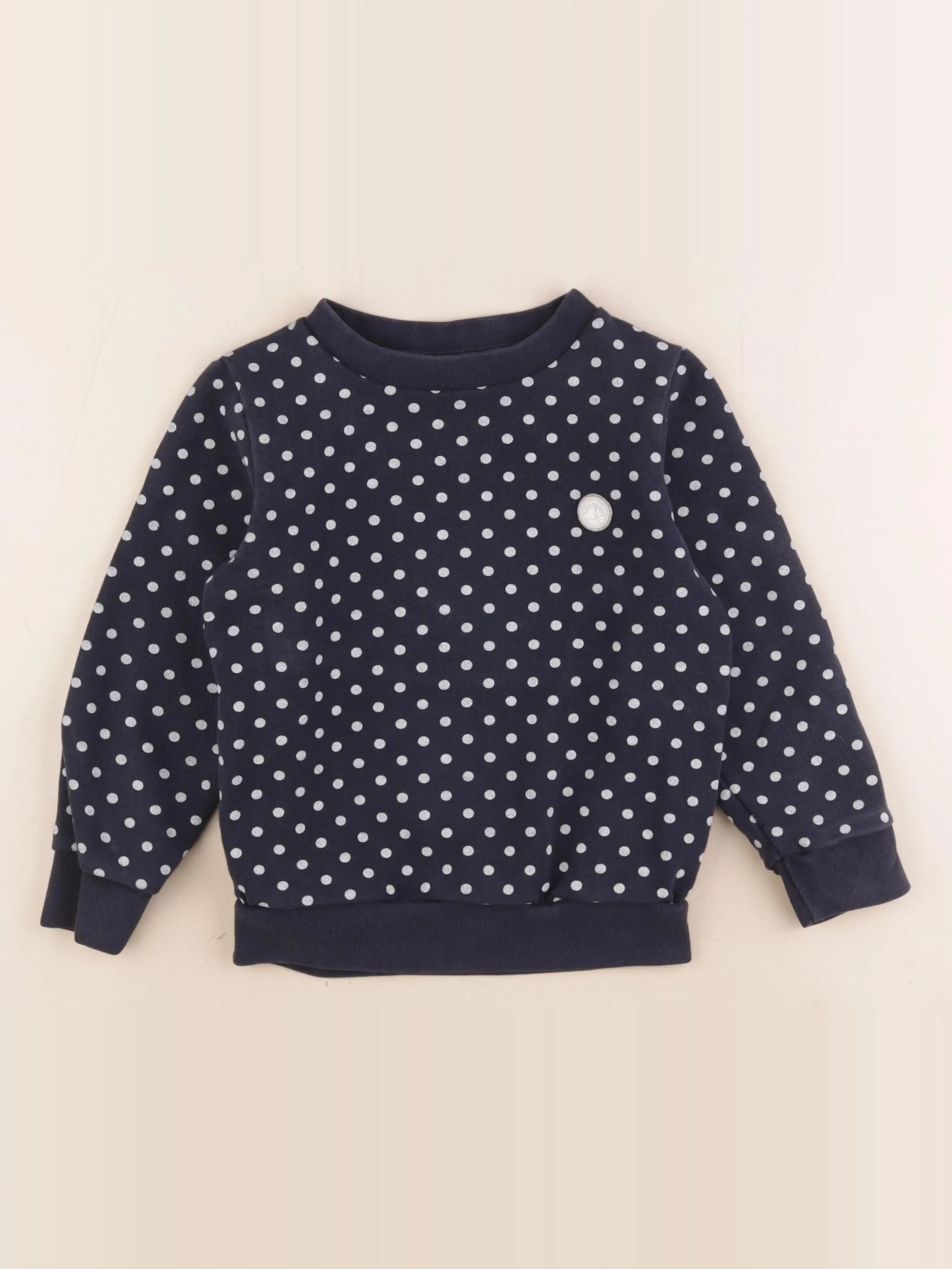 Petit Bateau - sweat bleu - 5 ans