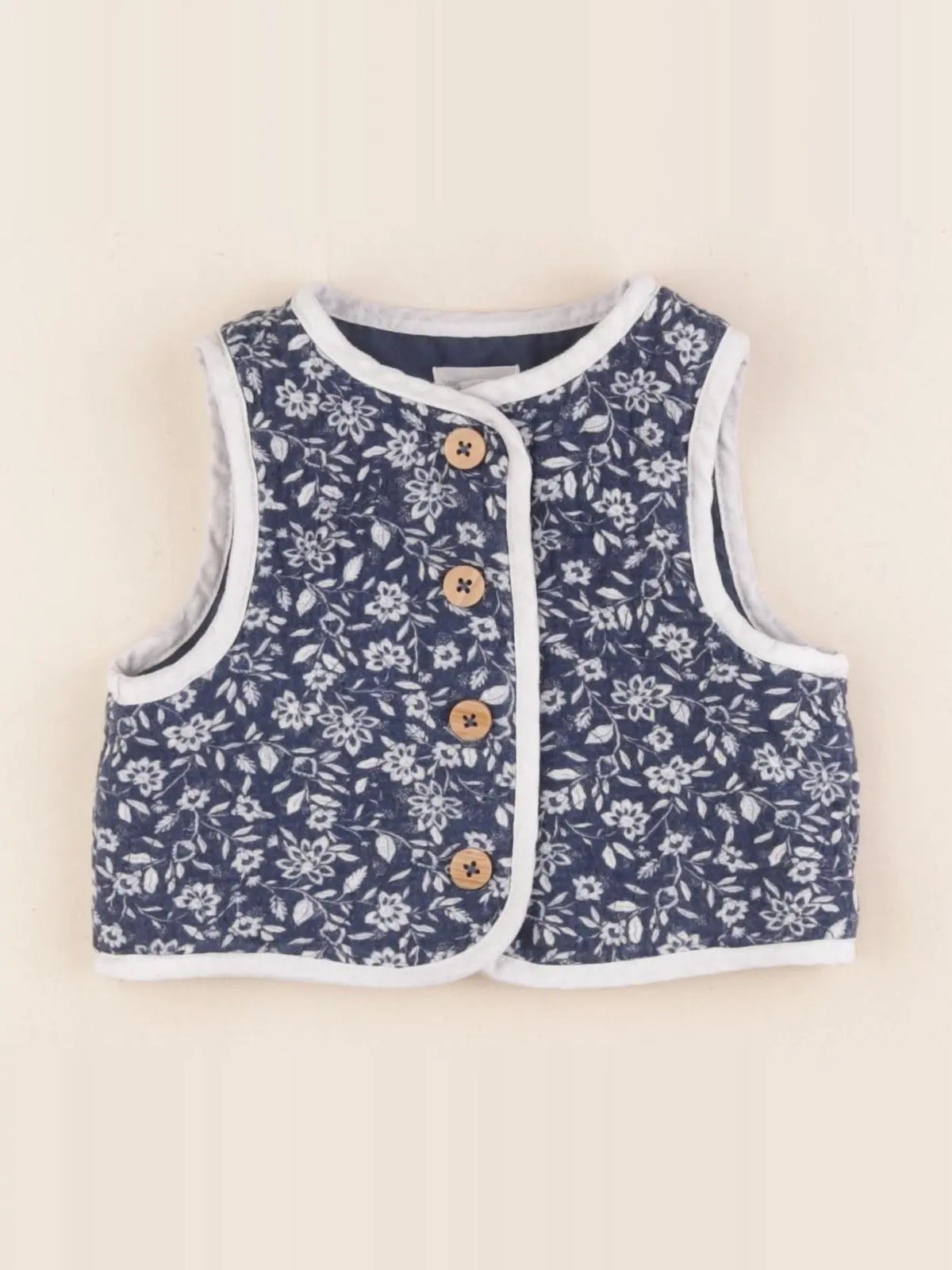Vertbaudet - gilet bleu - 6 mois