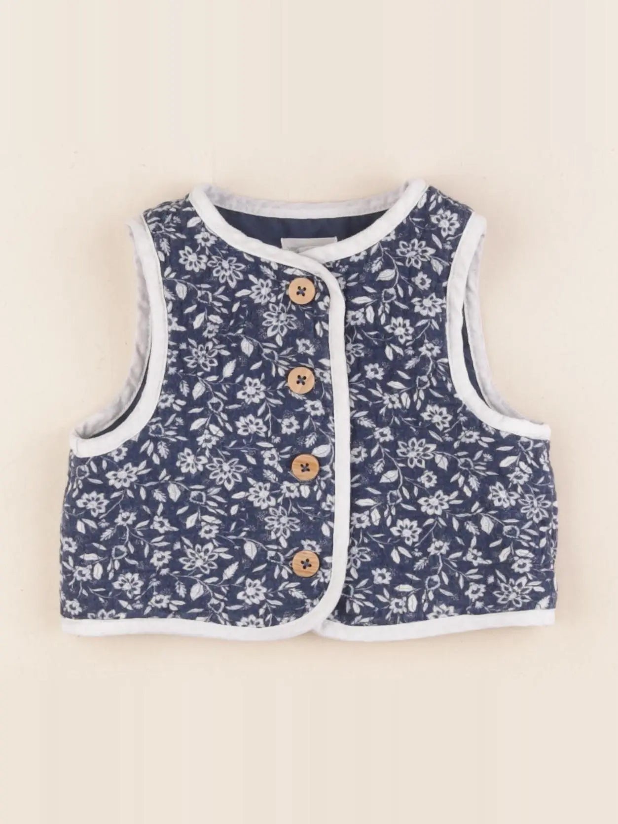 Vertbaudet - gilet bleu - 6 mois