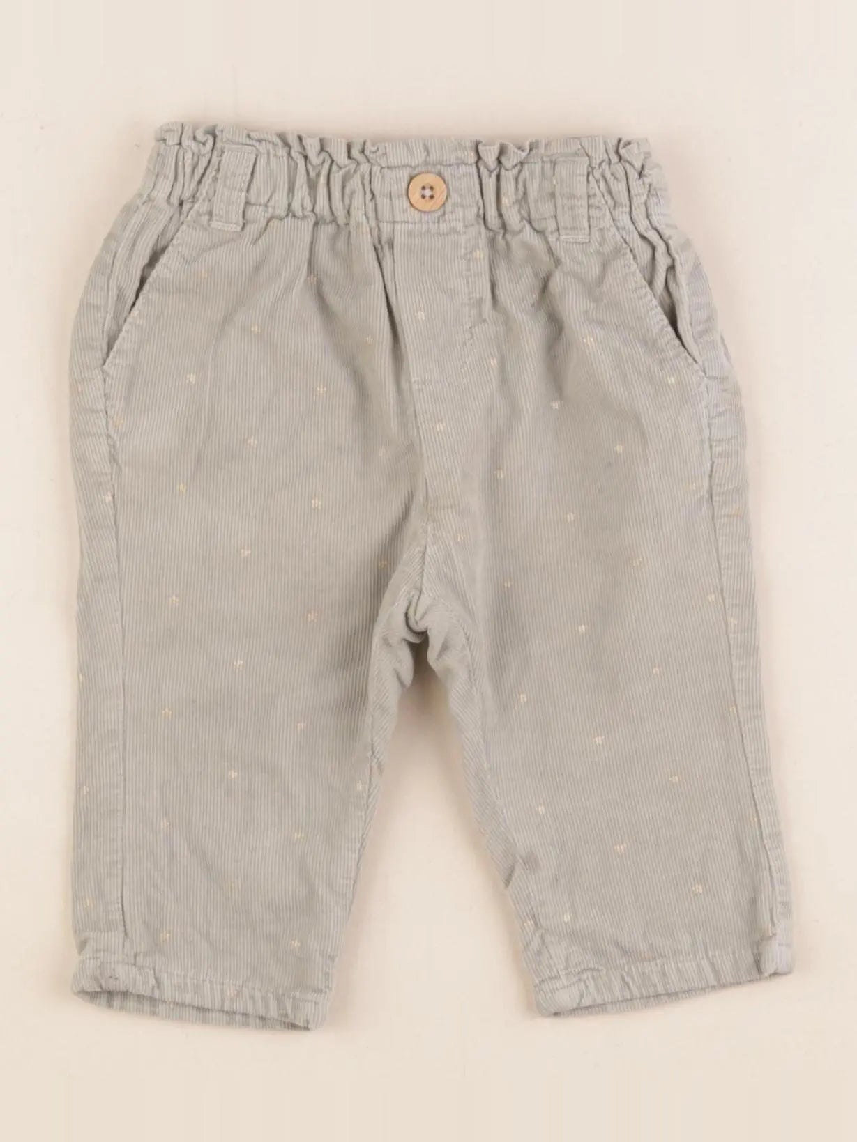 Vertbaudet - pantalon doublé vert - 6 mois