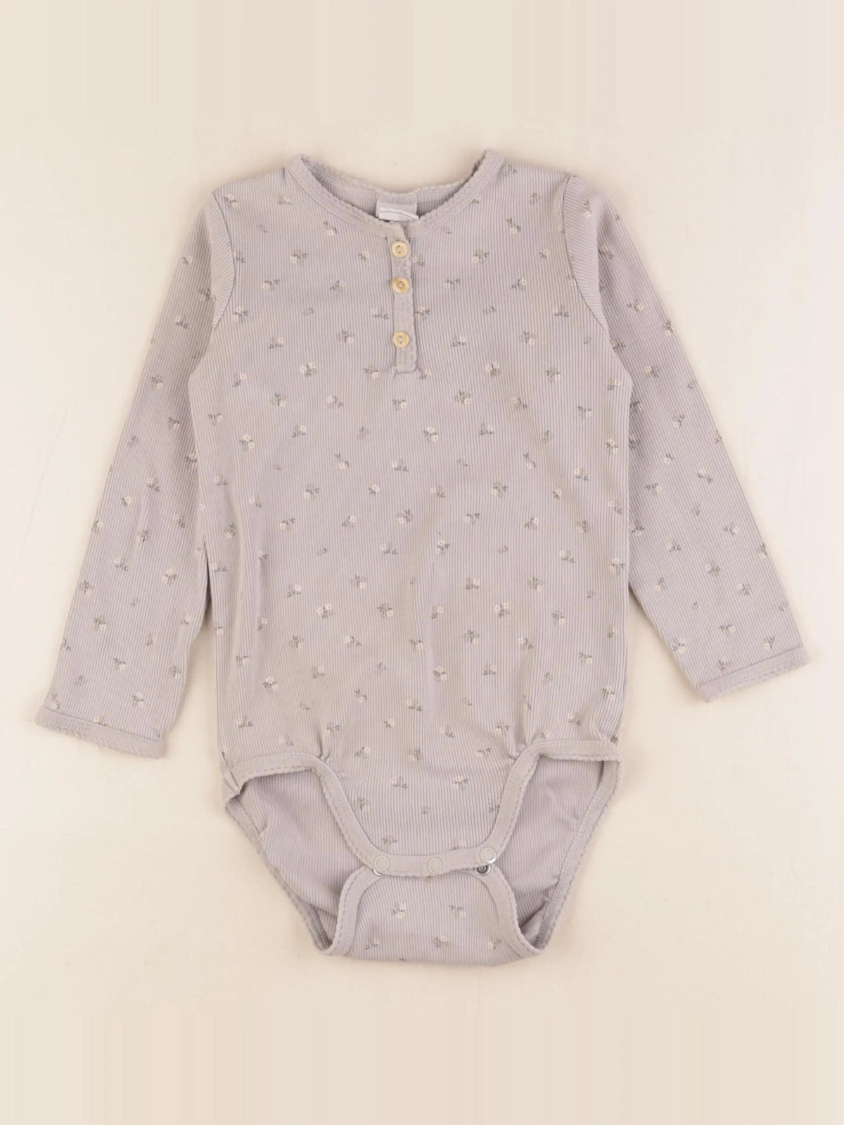 H&M - body gris - 18/24 mois