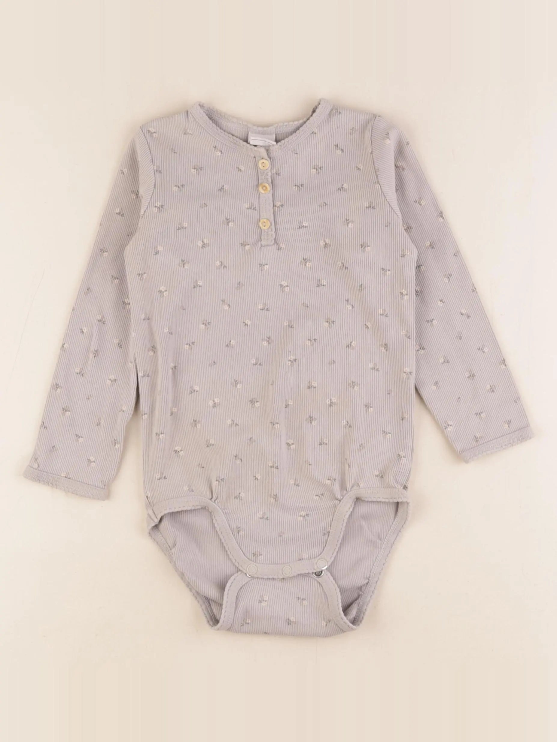 H&M - body gris - 18/24 mois
