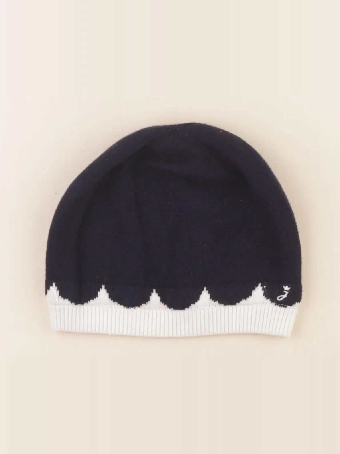 Jacadi - bonnet bleu, blanc - 10/12 ans