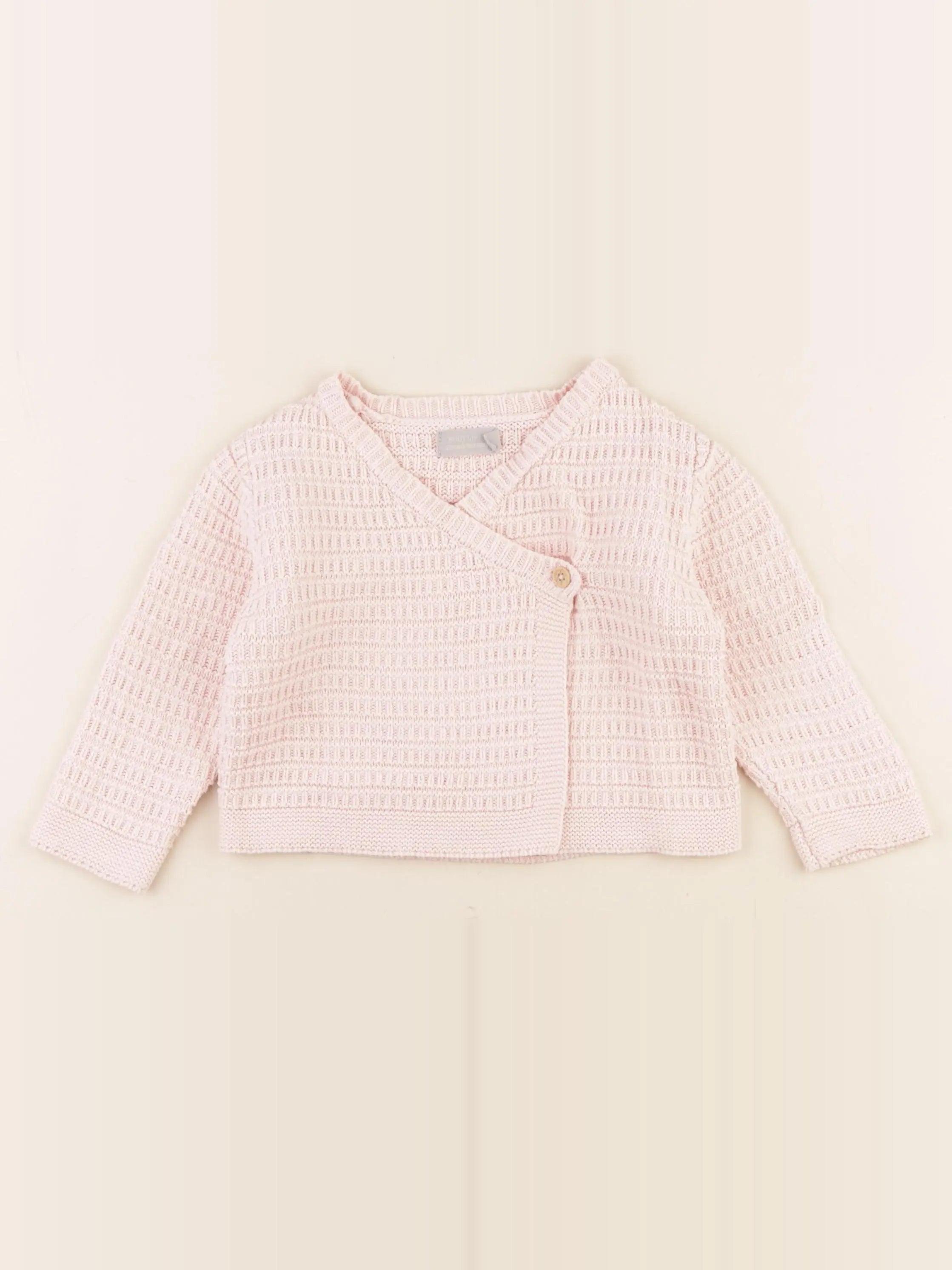 Boutchou - gilet rose - 12 mois
