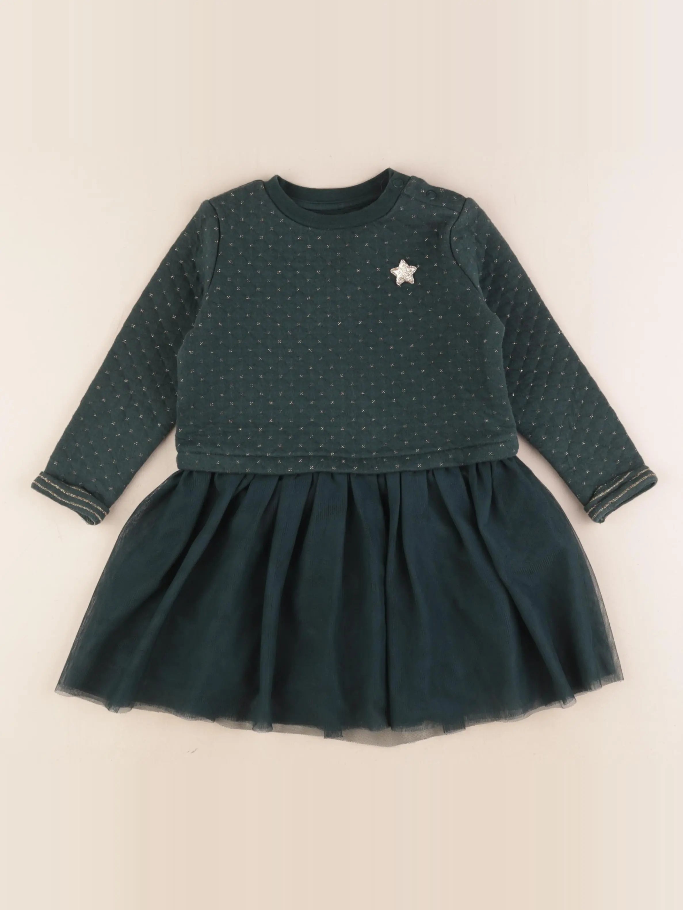 Vertbaudet - robe vert - 3 ans