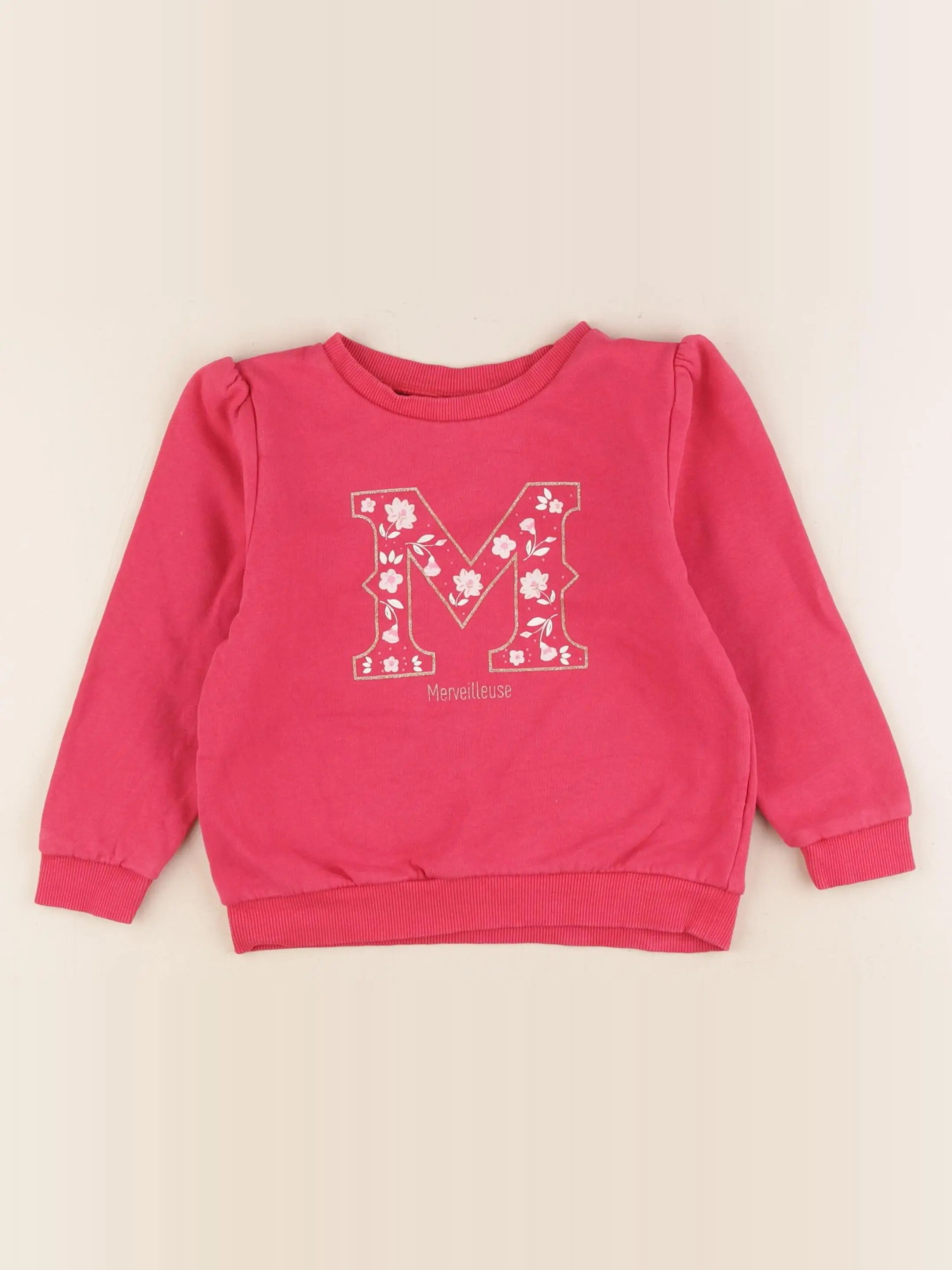 Tape à l'oeil - sweat rose - 3 ans