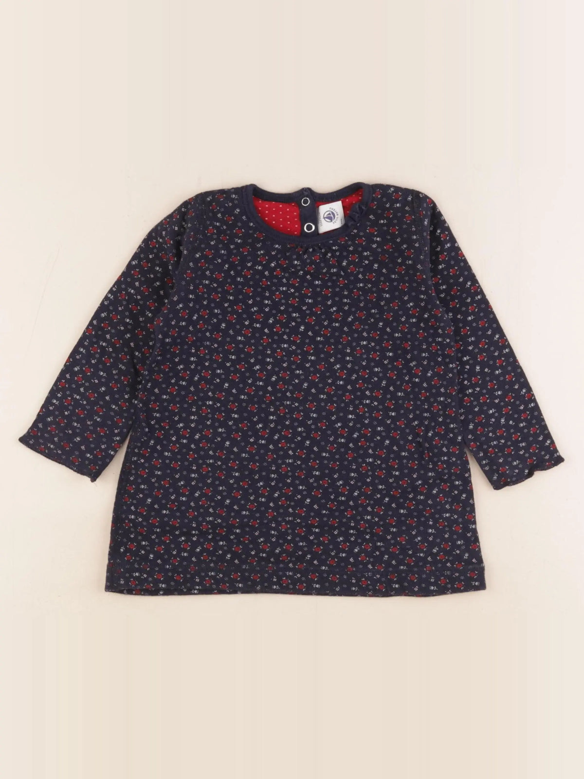 Petit Bateau - robe bleu - 12 mois